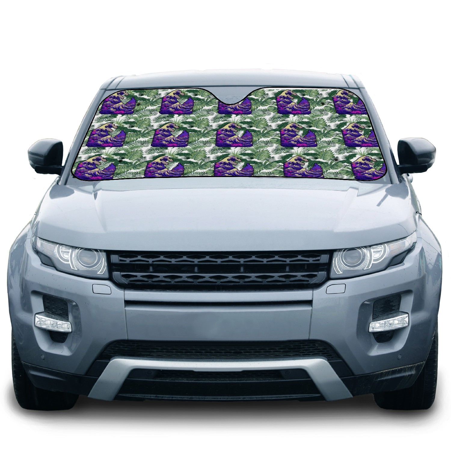 Tsunami wave japanese art, low colour palette Car Sun Shades