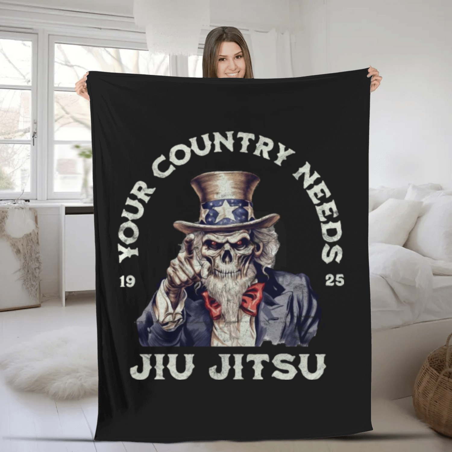 Vintage Brazilian Jiu Jitsu MMA American BJJ Fleece Blankets