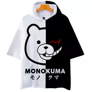Danganronpa monokuma enoshima junko Cos Short Sleeve Jersey Shirt Hoodie T-Shirt