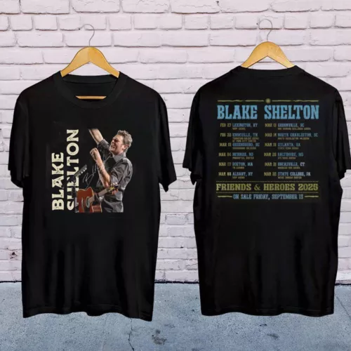 Blake Shelton Friends & Heroes Tour 2025 Unisex Shirt