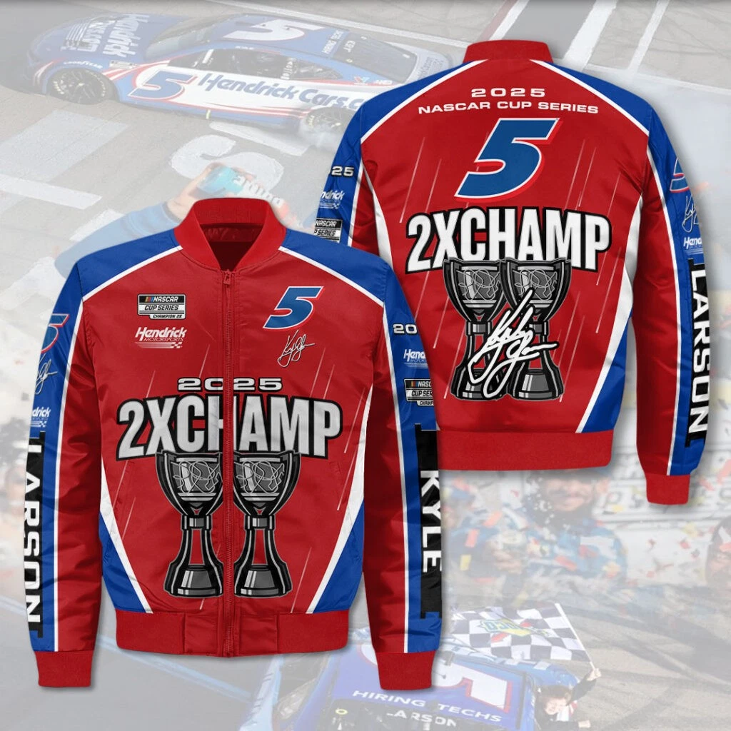 Kyle Larson 2025 3D Bomber Jacket, Gift For Dad, Christmas Gift