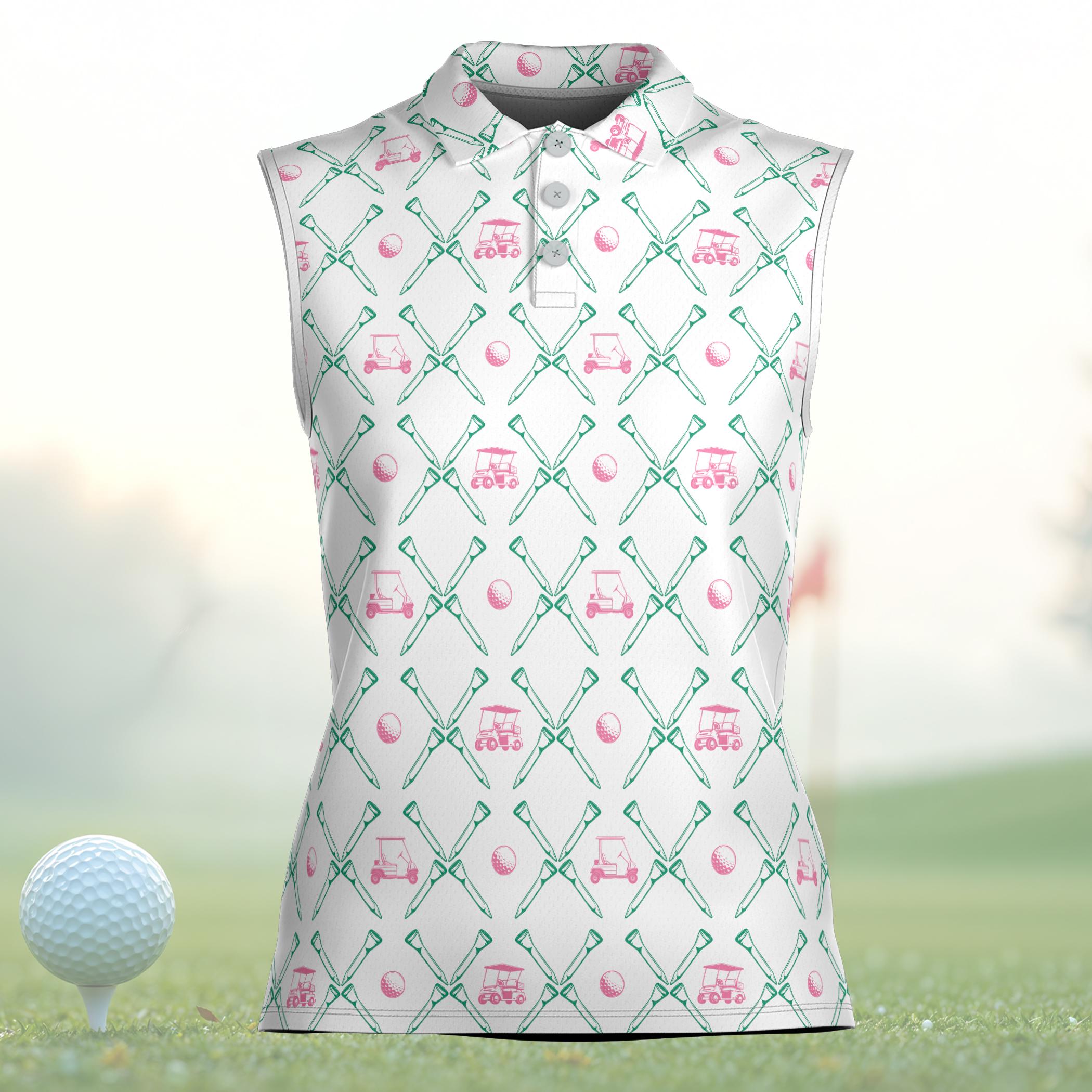Retro Golf Polo Shirt, Retro Lover Golf Kid Women Sleeveless Polo, Matching Golf Team Polo