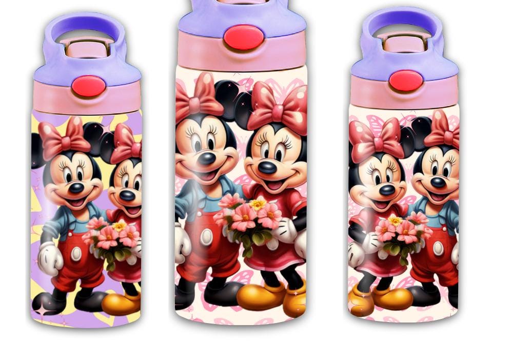 MIce in Love 12 Oz Flip Top Tumbler wrap for Kids