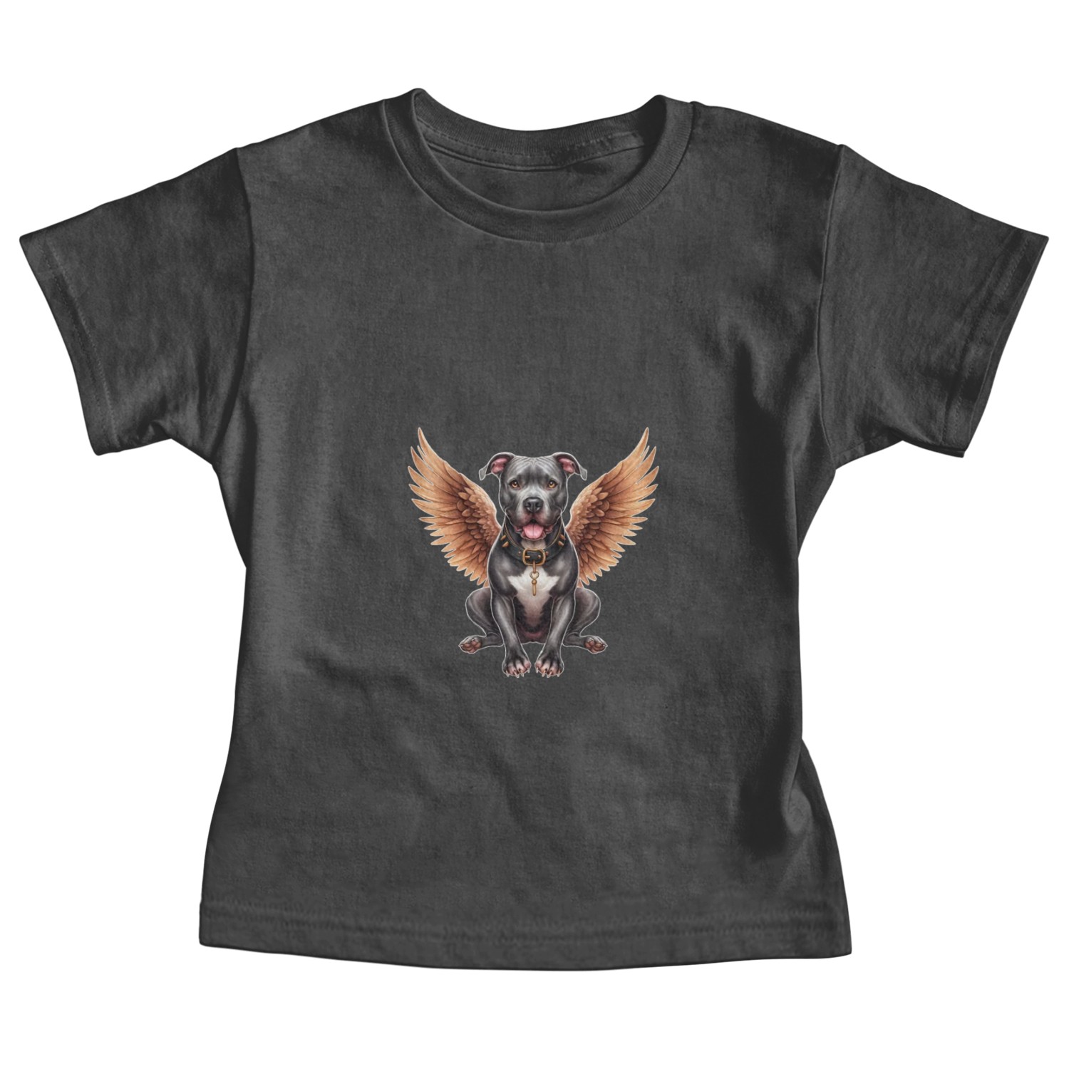 Pitbull Angel with Wings Dog in Heaven Baby Tees