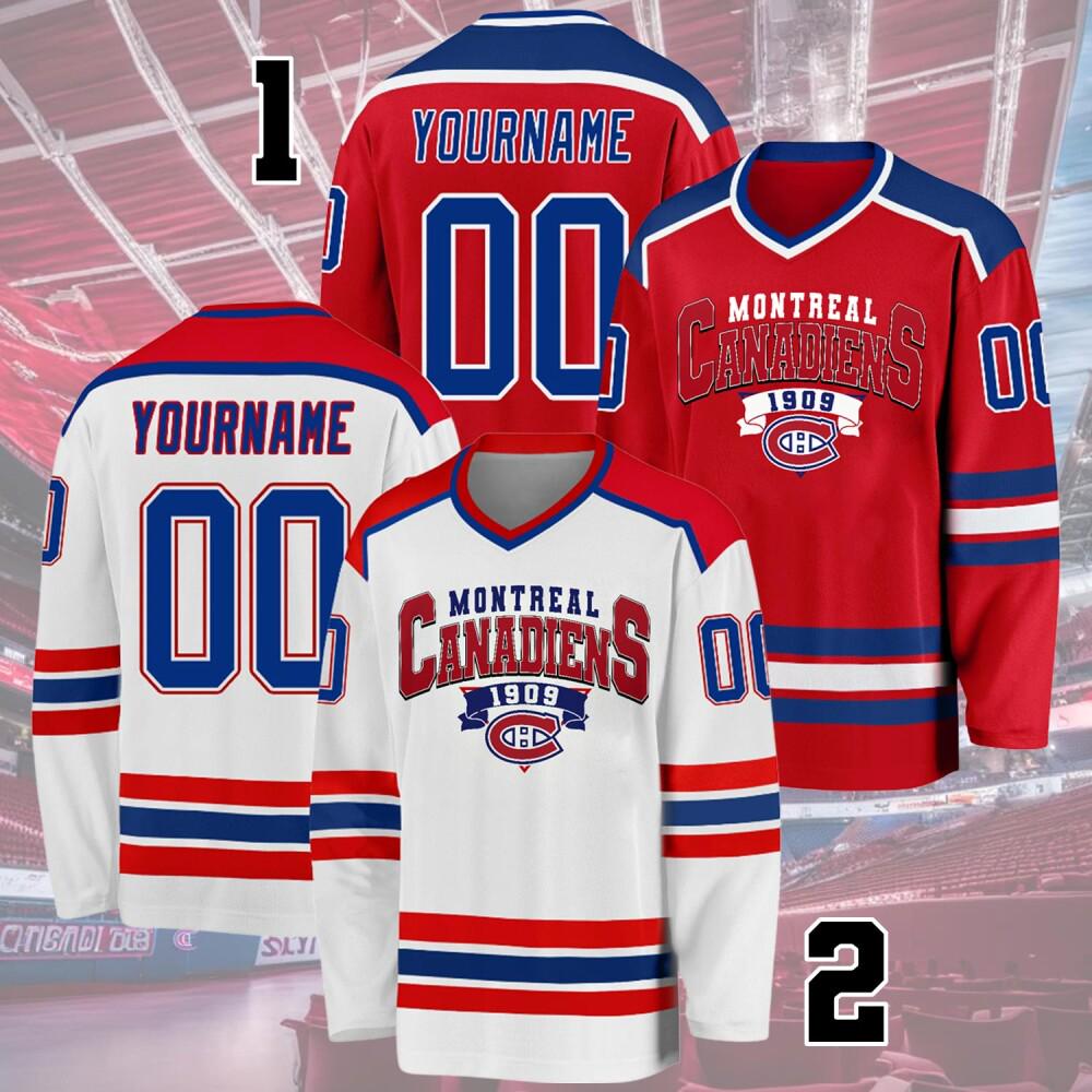 Personalized Montreal Hockey Team Jersey, Custom Canadiens Hockey Jersey, Gift For Fan, Jersey For Men Women And Kid, Hockey Lover