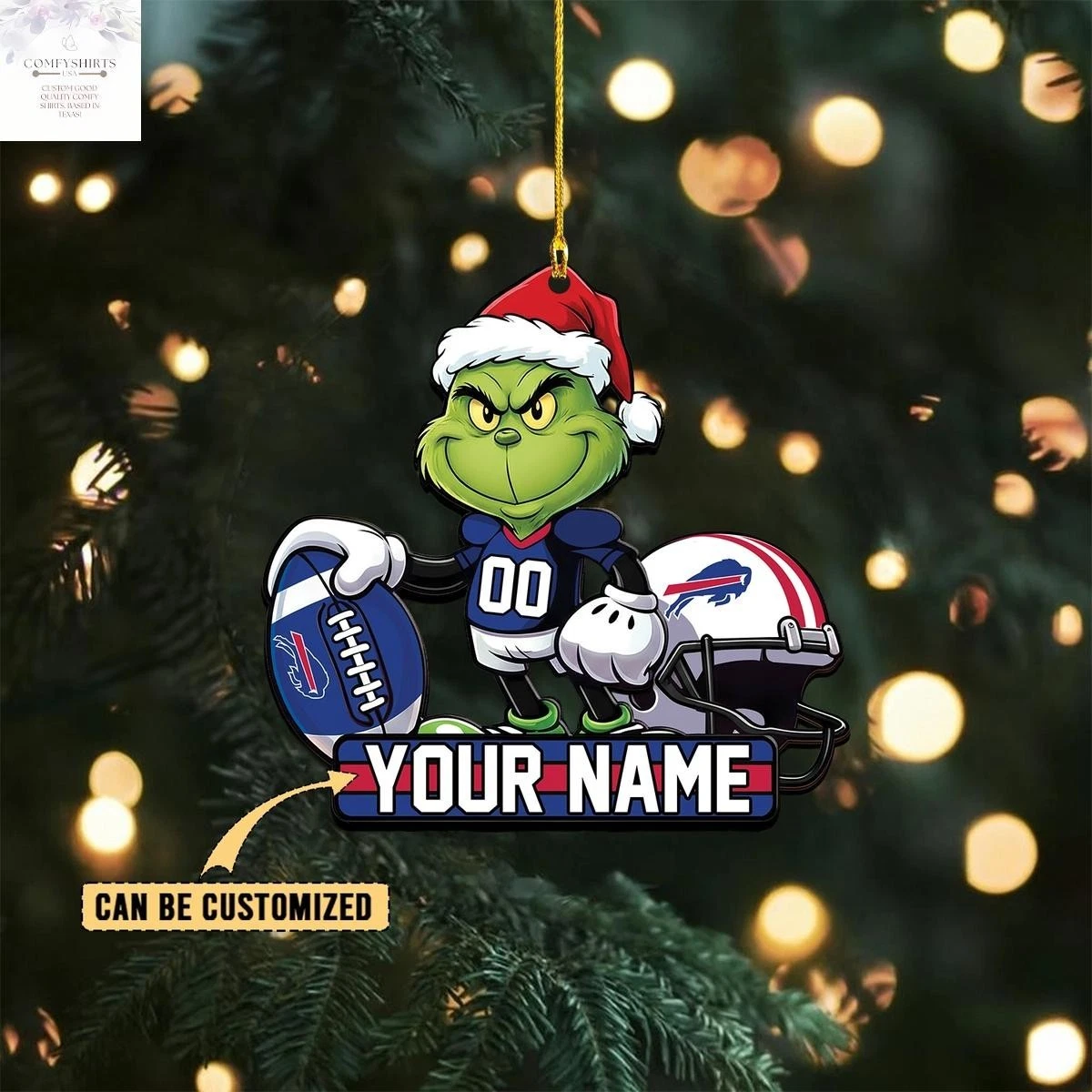Personalized Buffalo Team Bills Christmas Ornament, Gifts For Fans