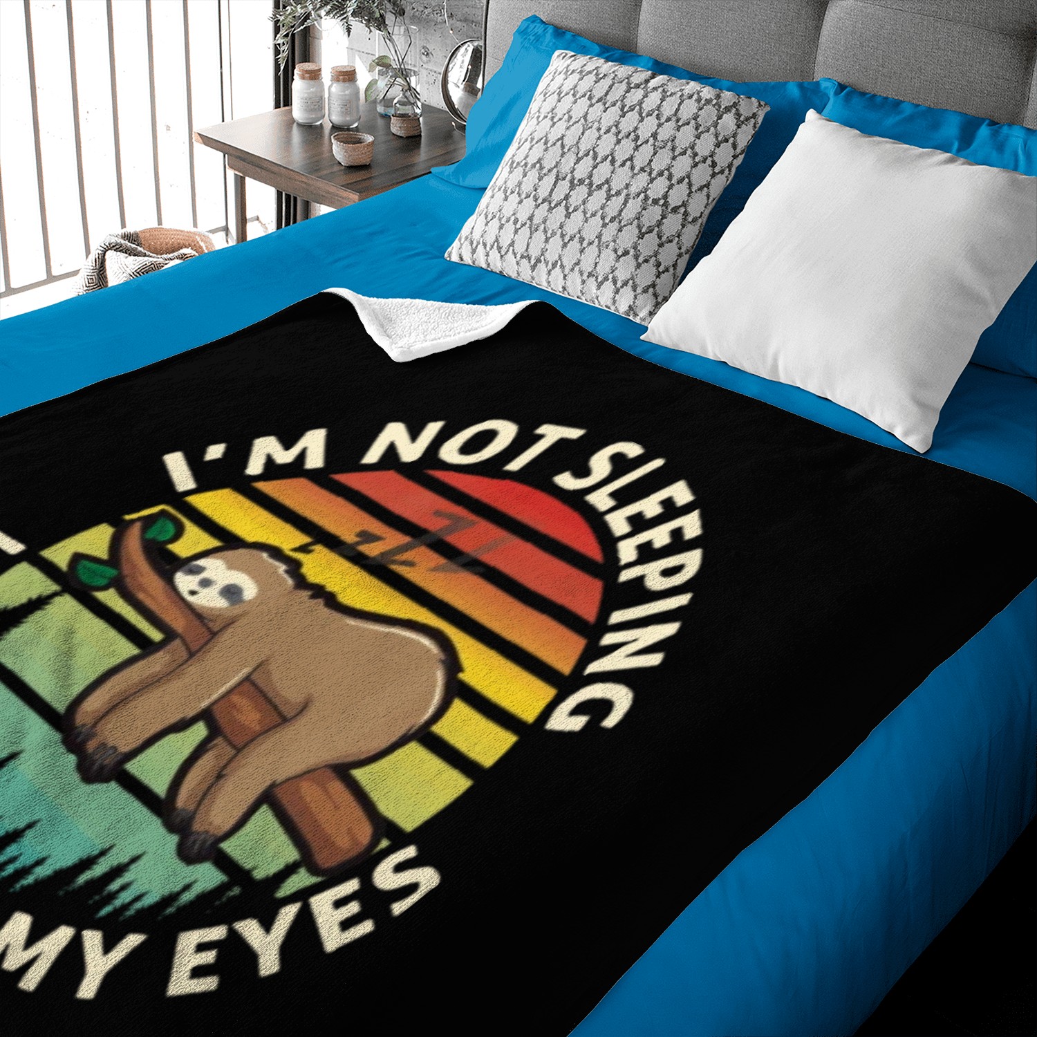 I'm Not Sleeping I'm Just Resting My Eyes Sloth Vi Baby Blankets