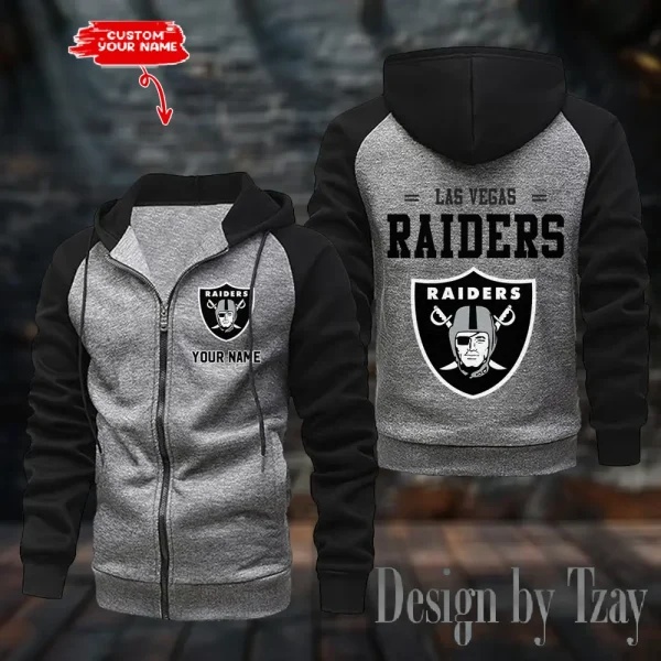 Las Vegas Raiders Raglan Zip Hoodie, Football Lover Gift, Game Day