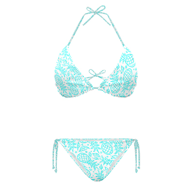 Blue Pineapple String Bikini