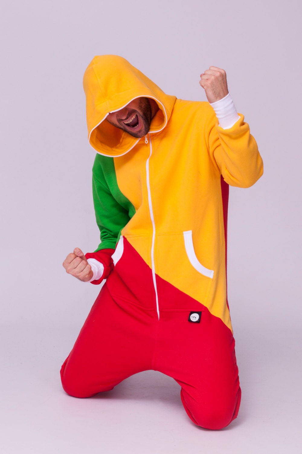 Adult Overall Pajamas, Men's Hooded Jumpsuit | Christmas Pajama Outfits | Family Matching Pajamas