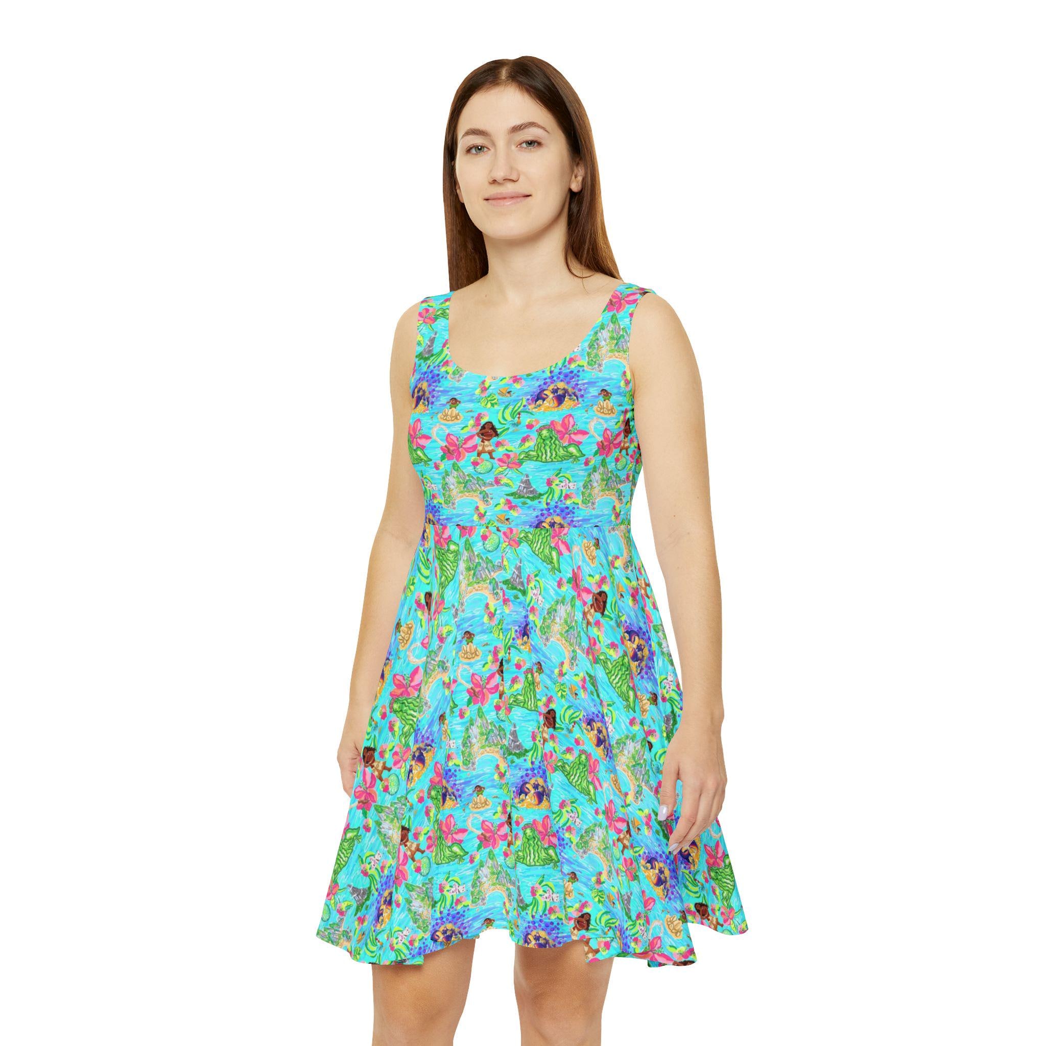 Moana's Tropical Island Paradise Women's Skater Dress
