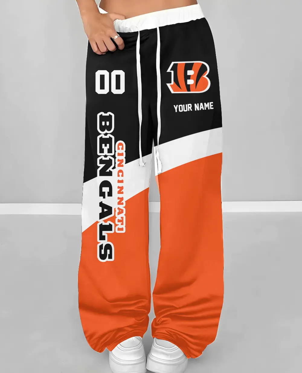 Cincinnati Bengals Personalized Wide Leg Lounge Pants