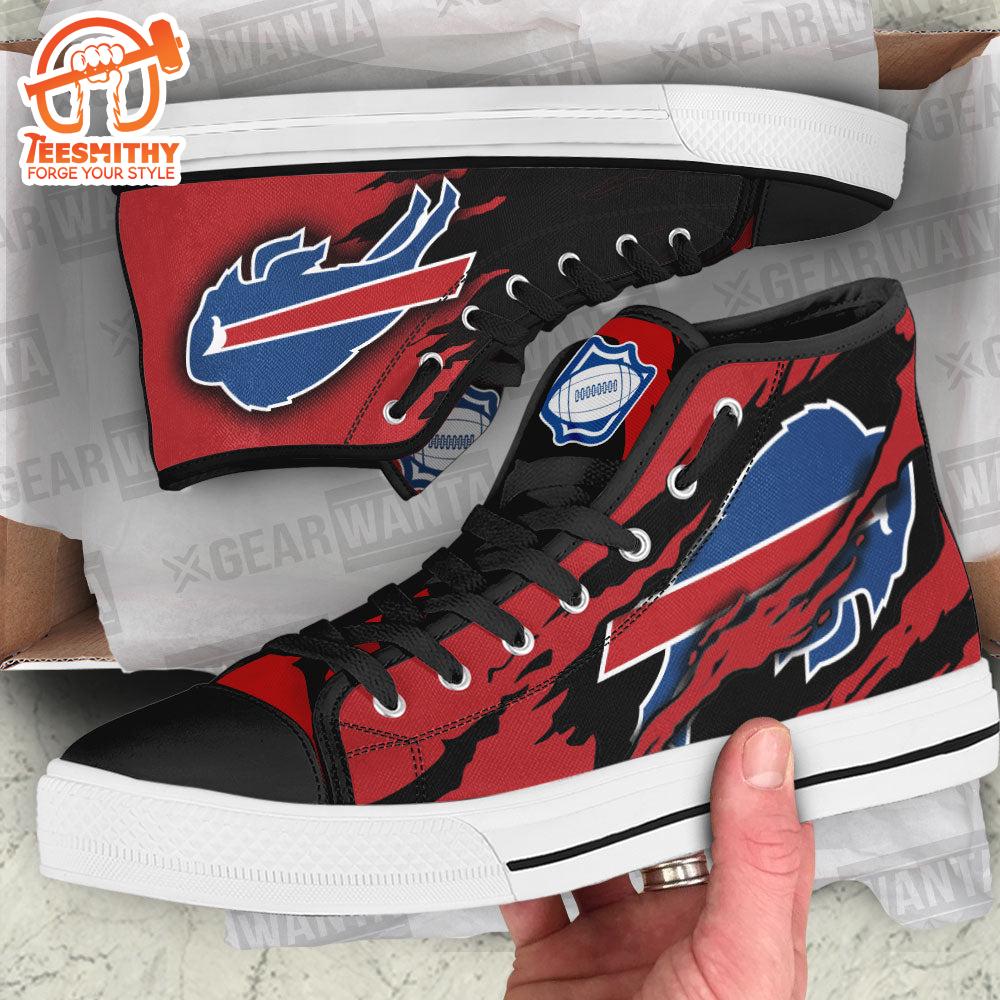 Buffalo Bills High Top Shoes, Sneakers For Fans