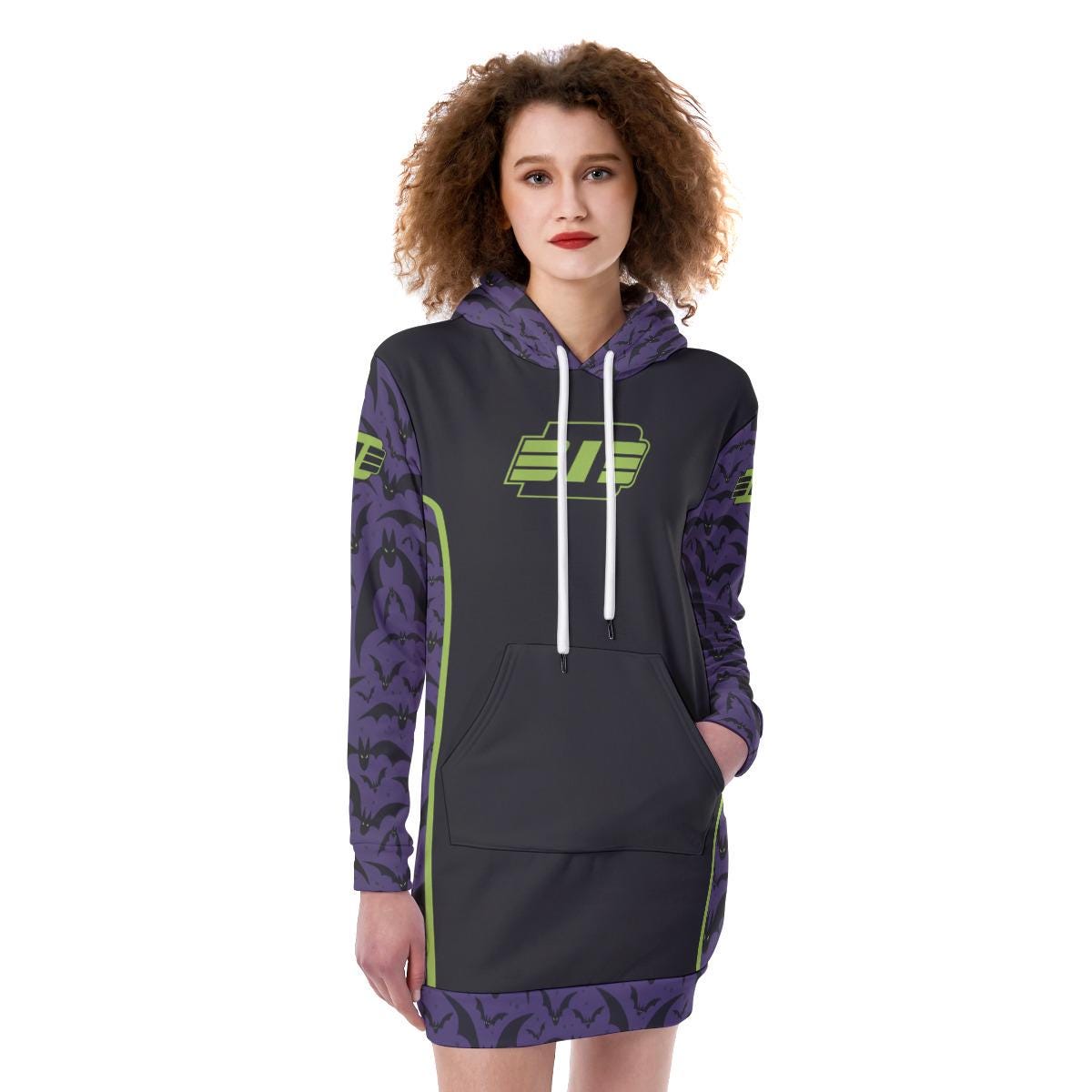 D313 Detroit Halloween All-Over Print Women's Hoodie Dress