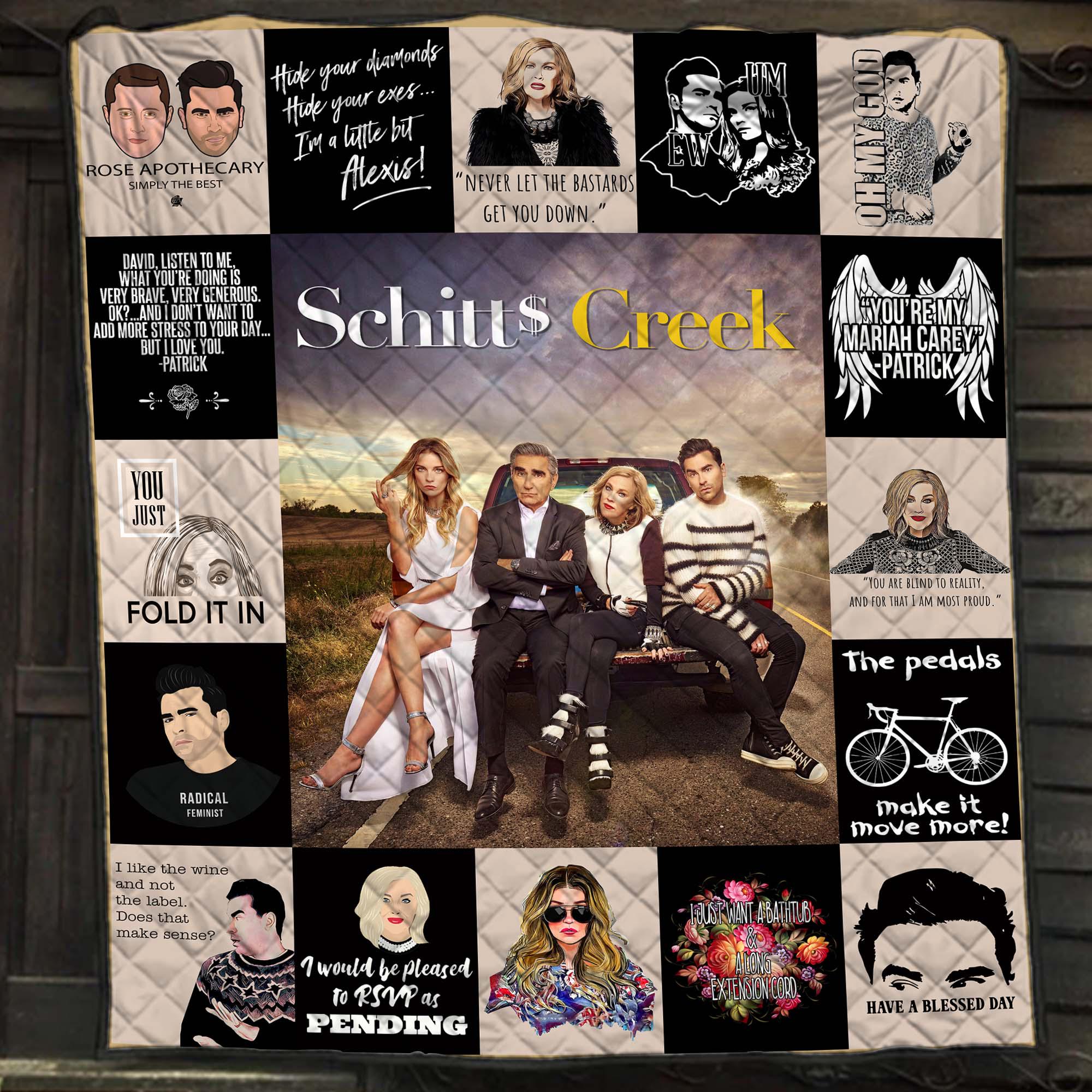 Schitt's Creek Quotes Fleece Blanket, Cozy Fan Quilt