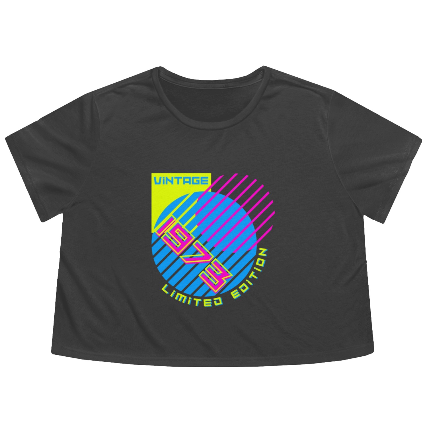 50th Birthday Vintage 1973 Flowy Cropped Tees