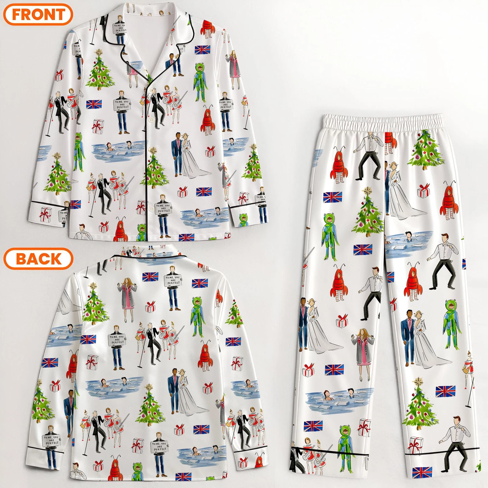 Christmas Love Actually Pajamas Set For Women Love Actually Pajamas Set