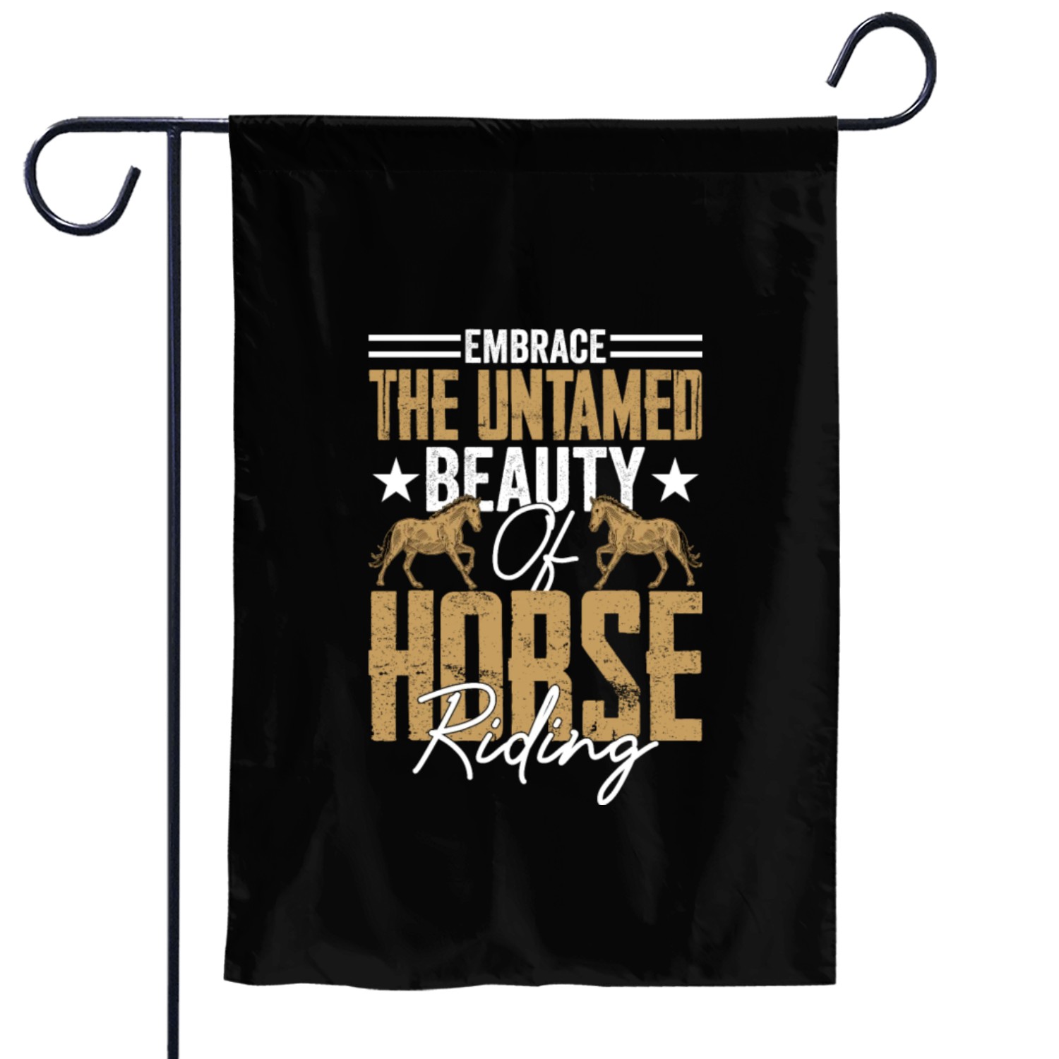 Embrace The Untamed Beauty Of Horse Riding Horseba Garden Flags