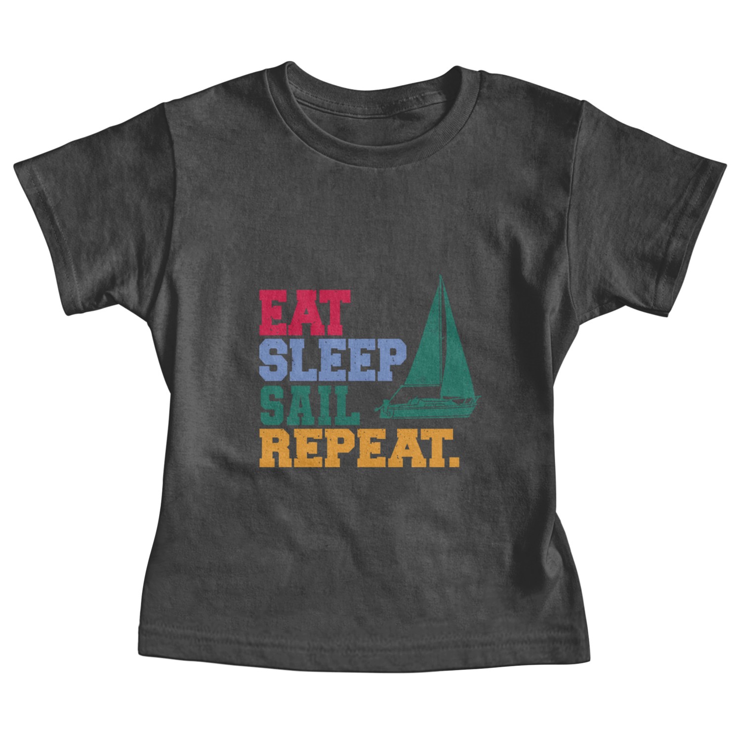 Eat Sleep Sail Repeat Sailor Baby Tees