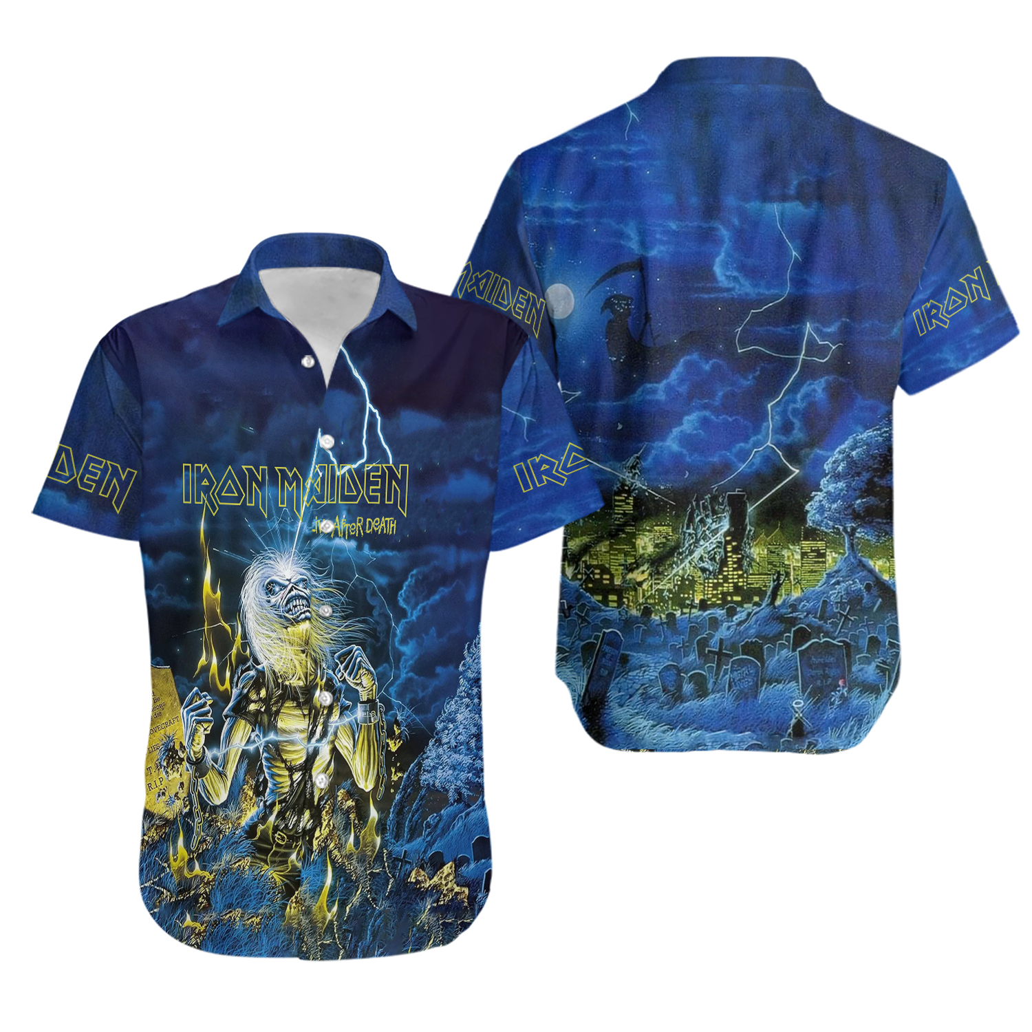 Iron Maiden Inspired Run For Your Lives World Tour 2025 Hawaiian shirt