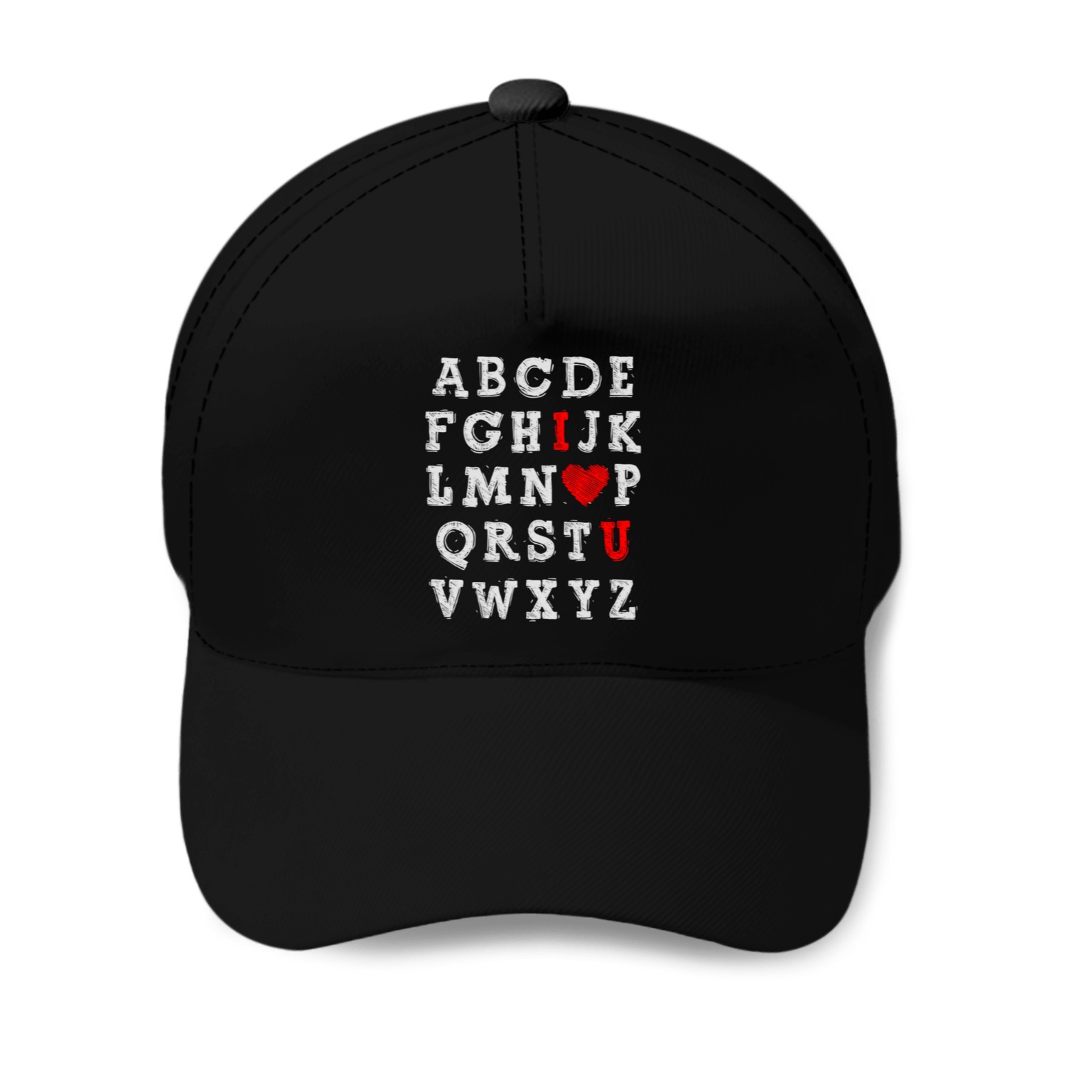 I Love You Abc Alphabet English Teacher Day Baseball Caps