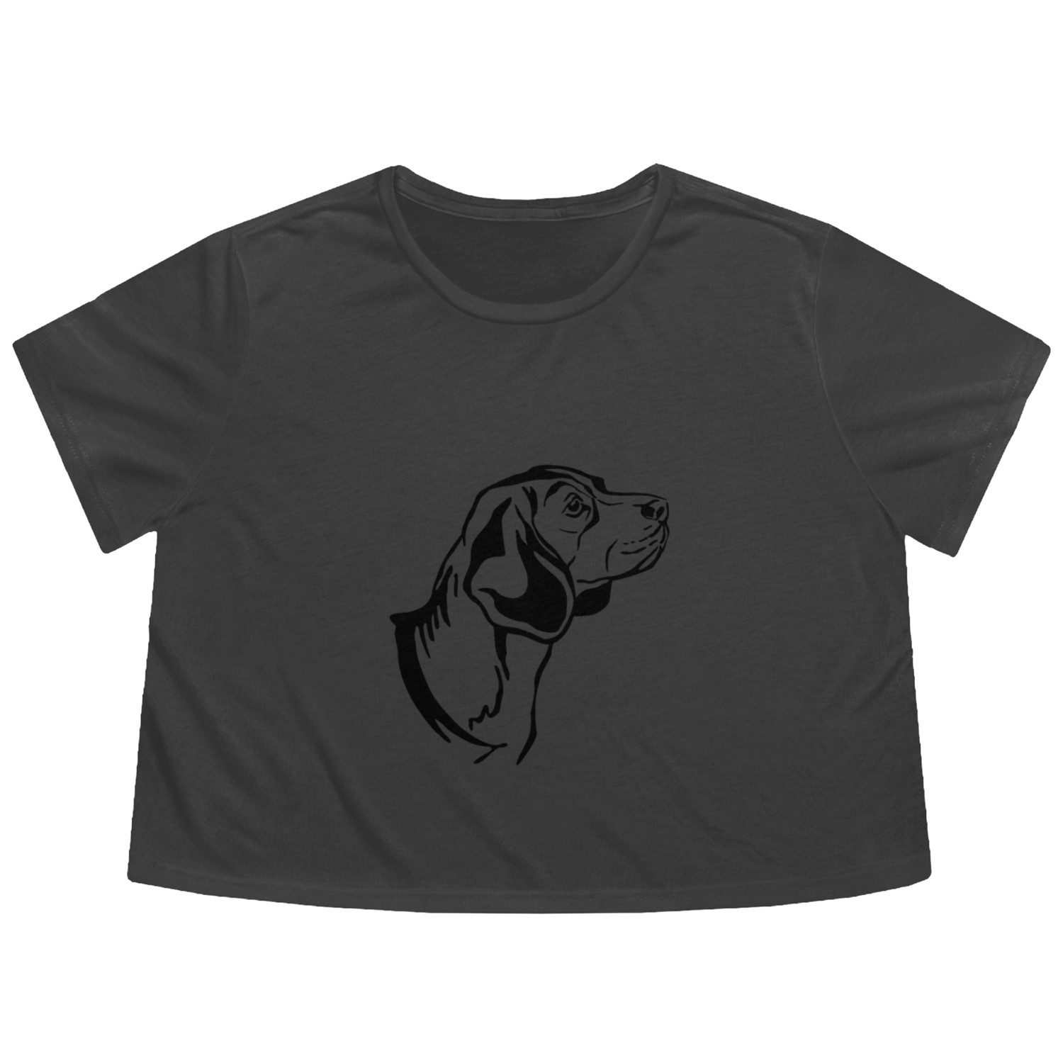 Beagle Flowy Cropped Tees