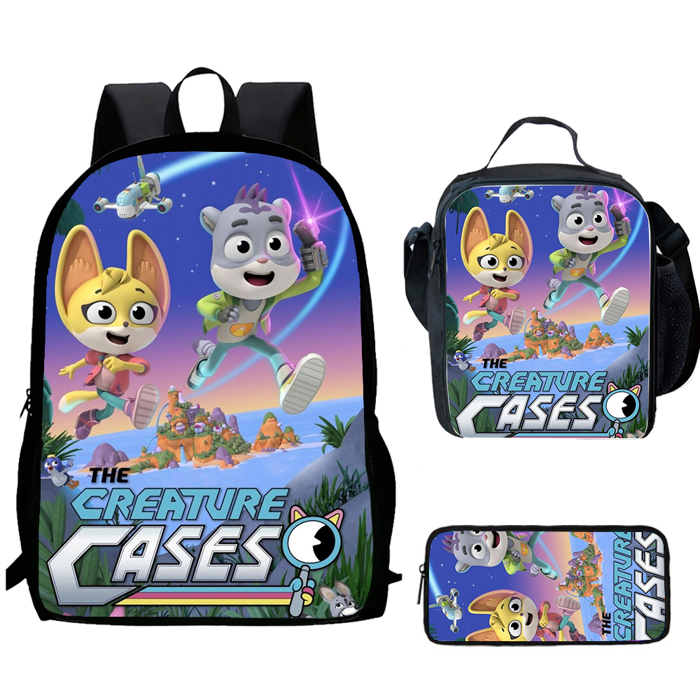 3-Piece Children's Backpack Set with School Backpack, Lunch Bag, and Pencil Case for Boys and Girls