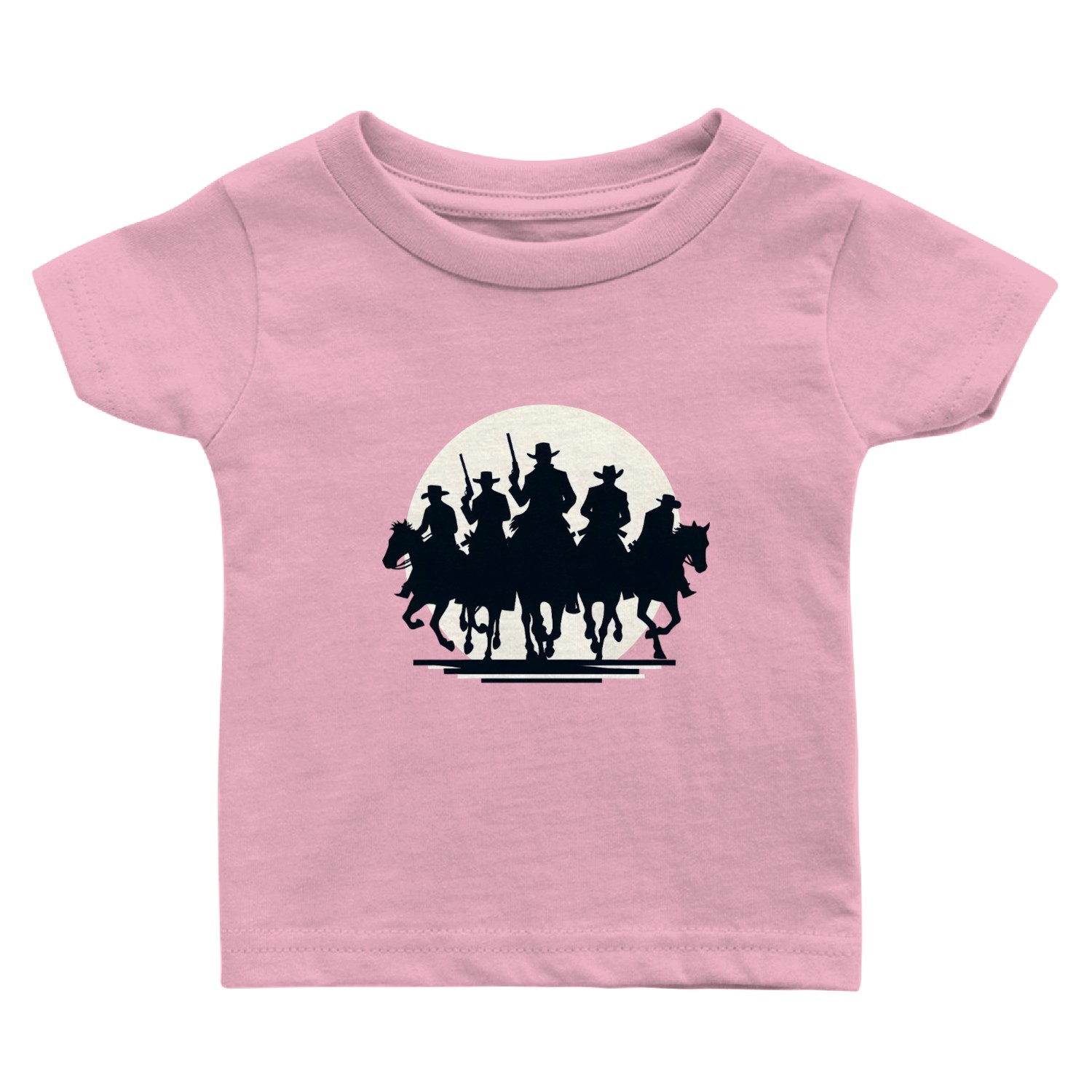 Western Sunset Horseback Ride Baby T Shirts