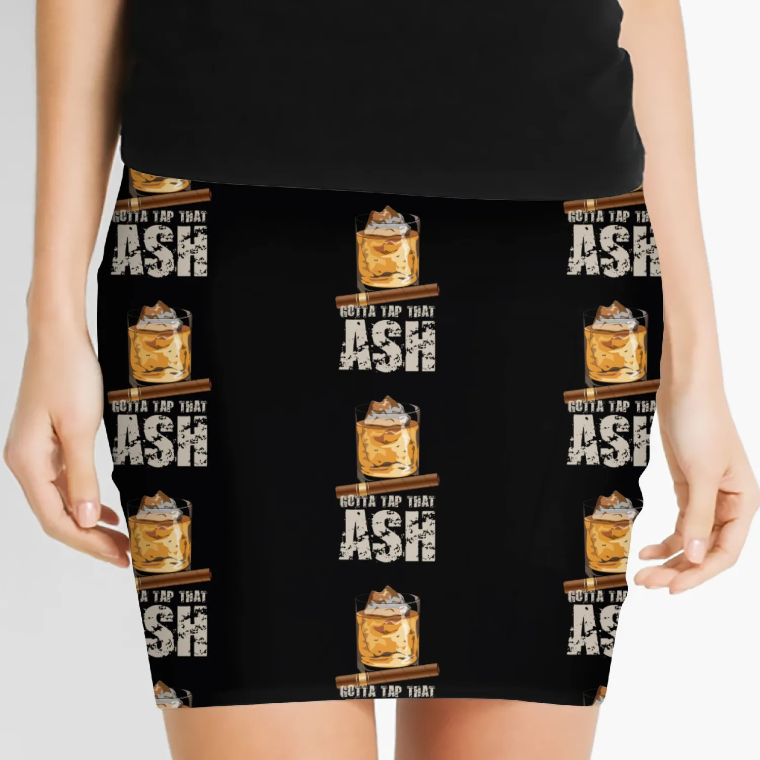 Tap That Ash Cigar Whiskey Lover Women's Mini Skirts