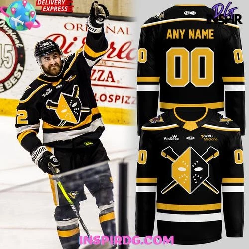 Wheeling Nailers New Uniforms 2025 Black Hockey Jersey