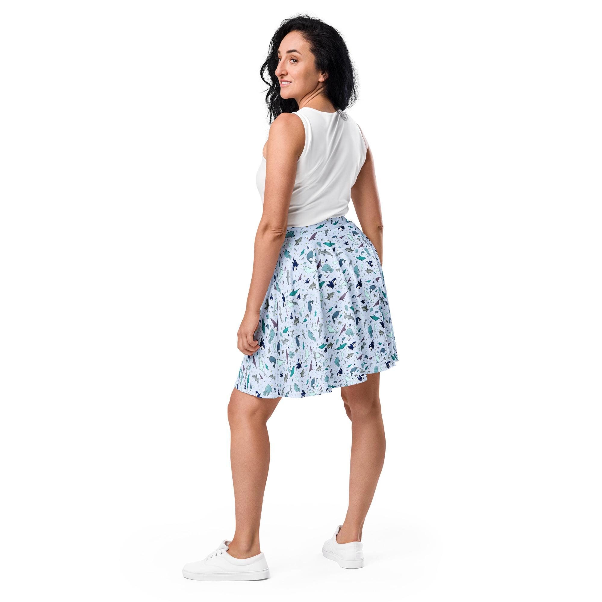 Ocean Animals Skater Skirt