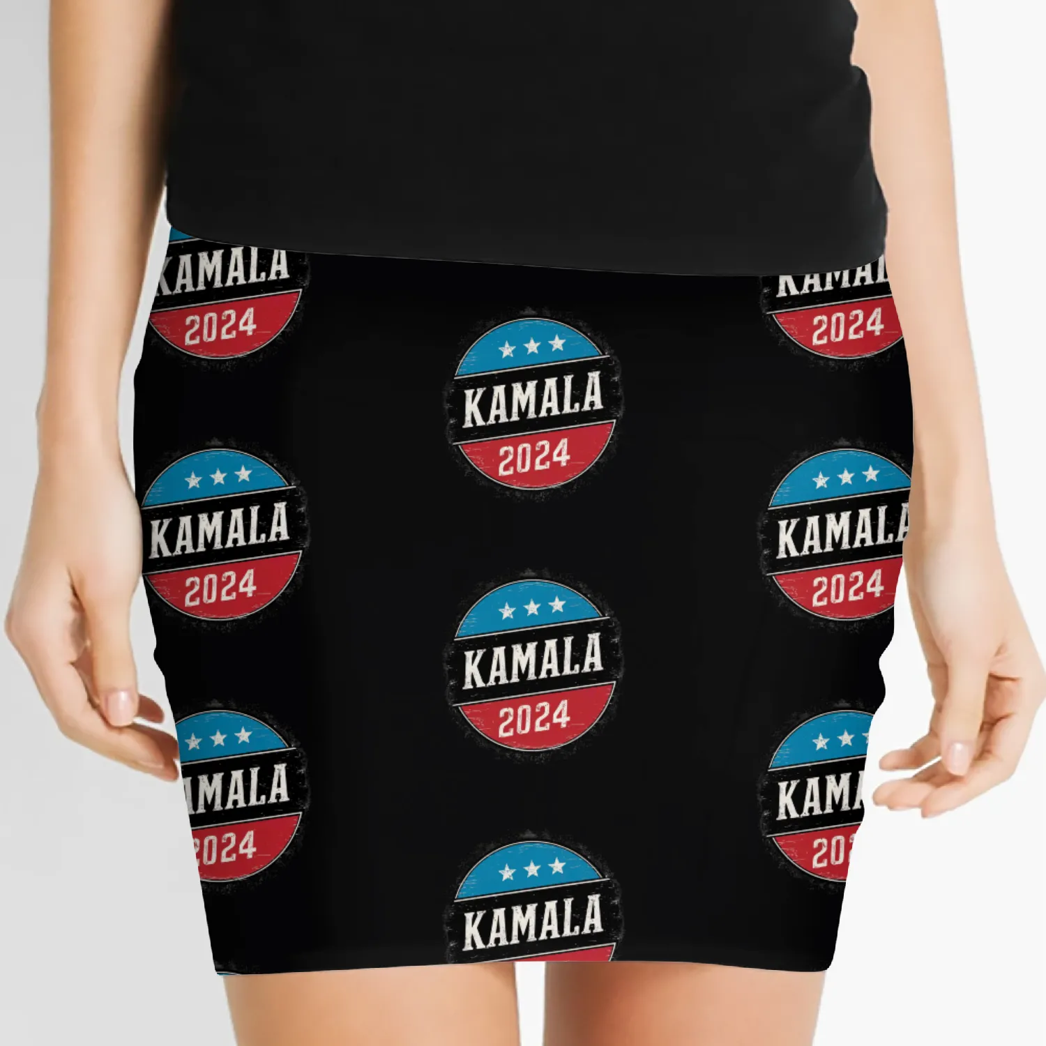 Kamala Harris 2024 Retro Button Election Women's Mini Skirts