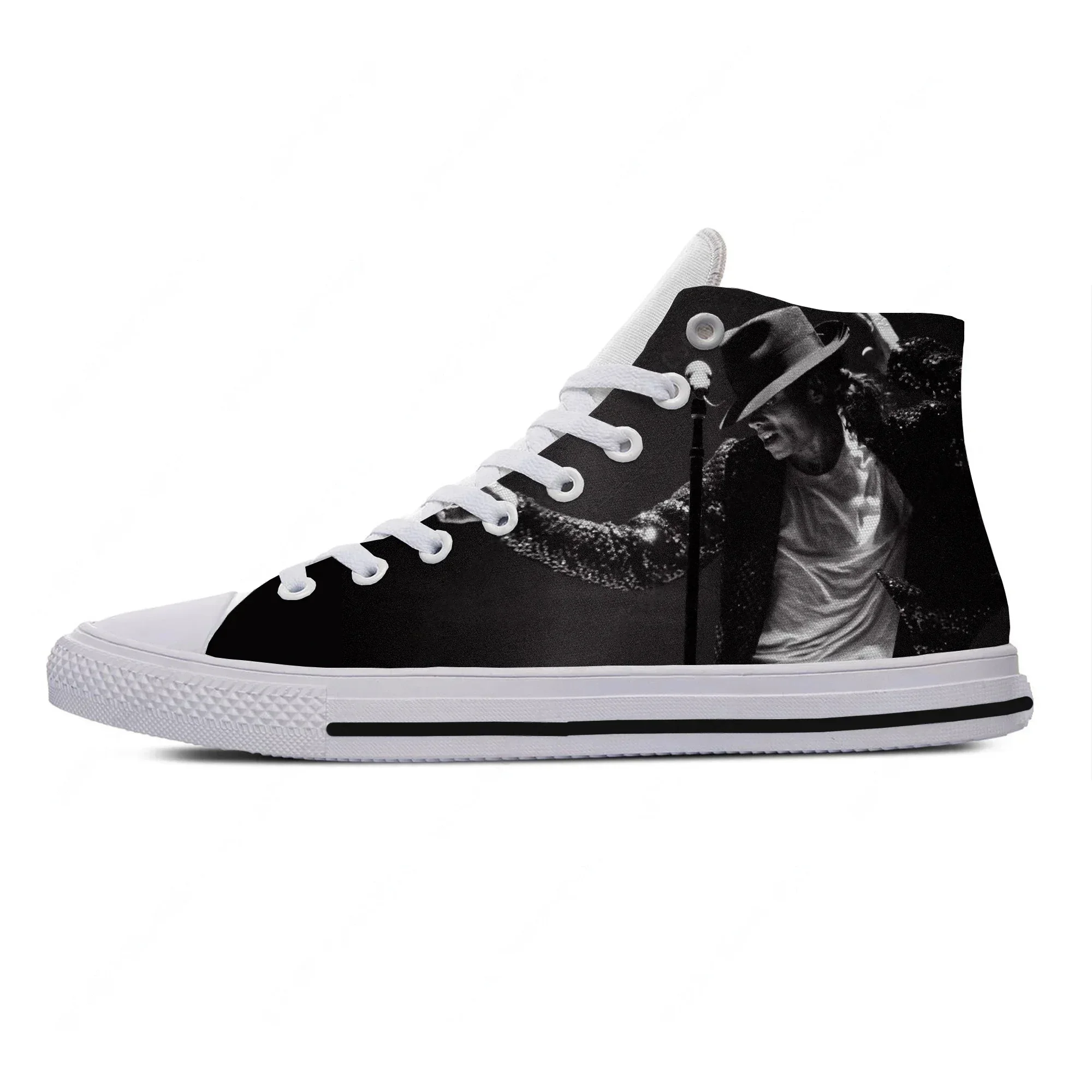 Men's High Top Canvas Sneakers Michael Jackson King of Pop