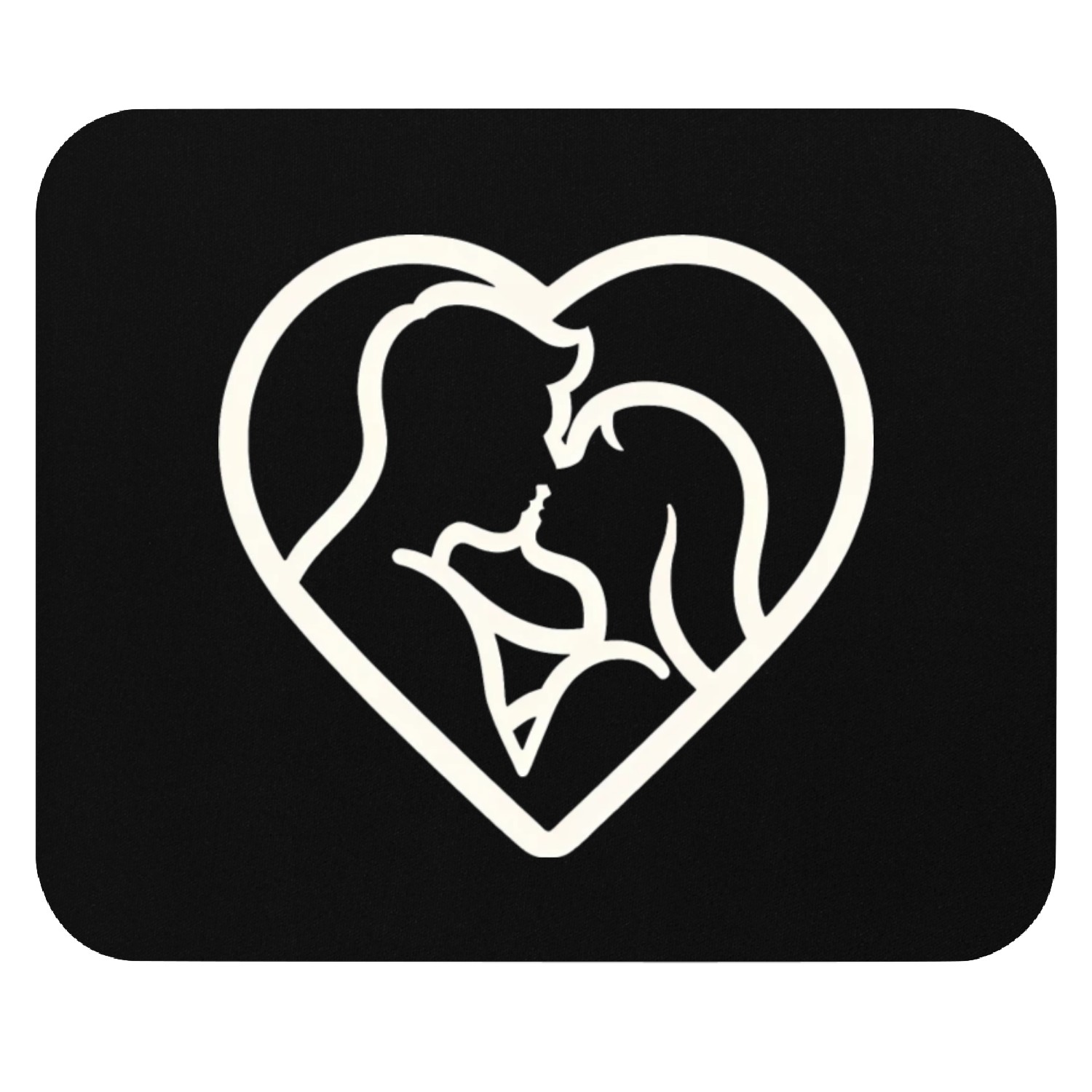 Romantic Embrace Silhouette Mouse Pads