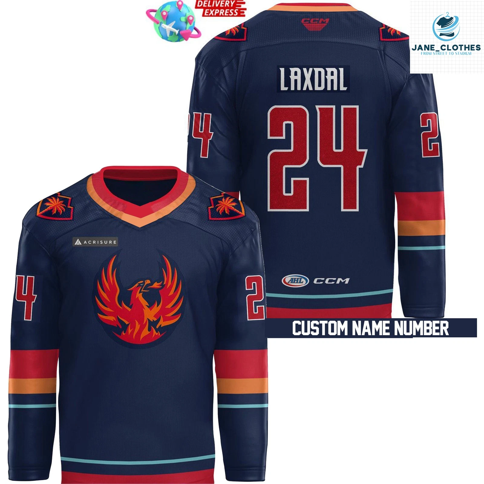 [Youth Size] Personalized Coachellla Valley Firebirds Hockey Shirt 2025 Fan Gear