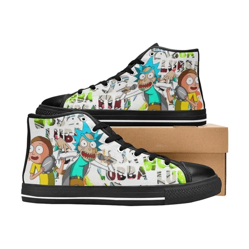Rick and Rickandmorty Sneakers, Rick and Rickandmorty High Top Mens Canvas Shoes