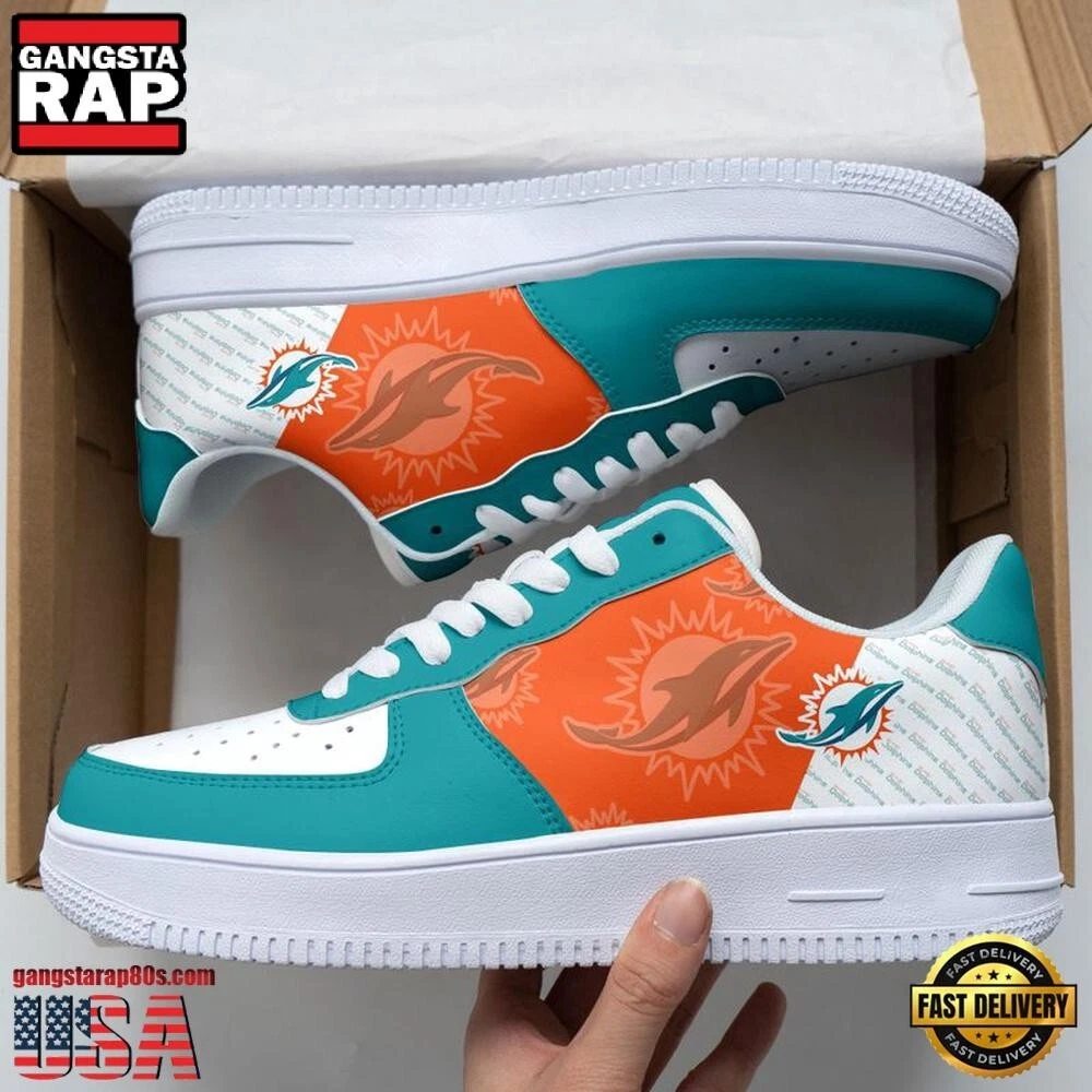 Miami Football Team Dolphinss Air Force Shoes Men Women Sneaker
