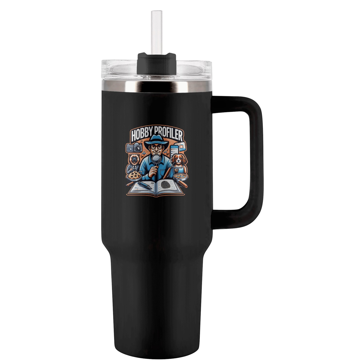 Detective of Hobbies, Scherlock Holmes, Monk, CIA Tumblers 40 Oz With Handle