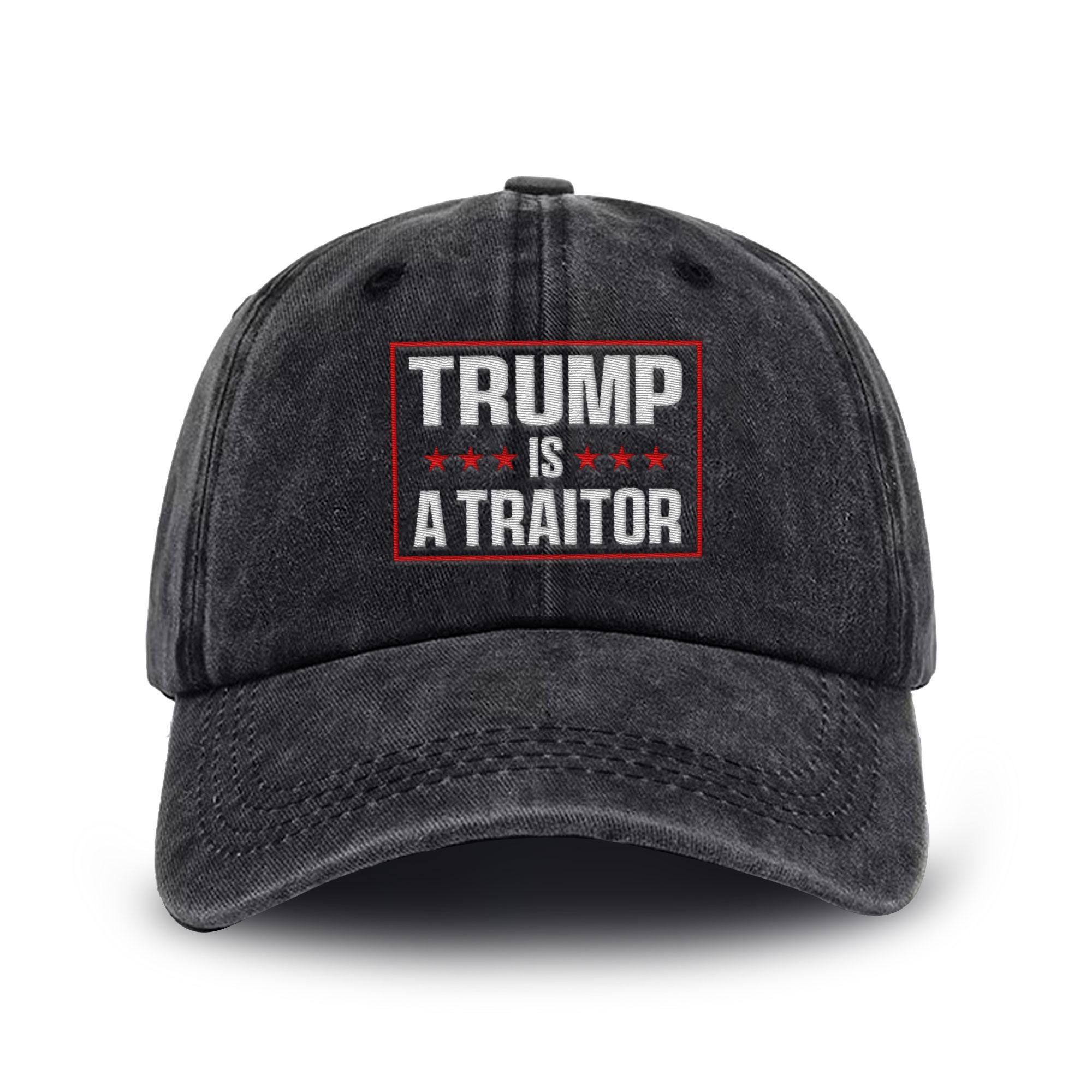 Trump Is a Traitor Embroidered Hat, Anti-Trump, Protest Hat, Democracy Hat, Protest, Gift for Anti-MAGA, Patriotic Hat, Liberal