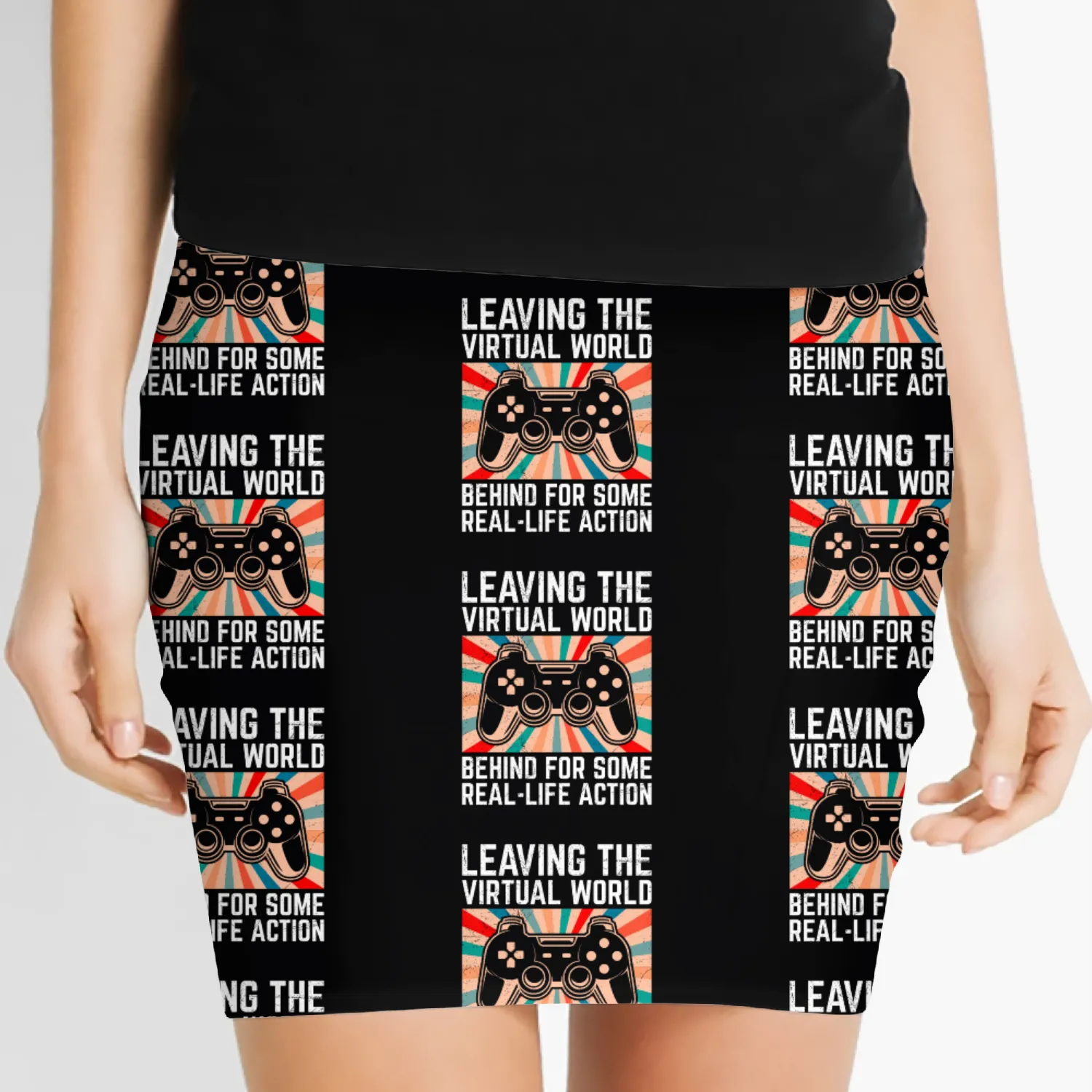 Gaming Leaving the Virtual World Behind Gamer Women's Mini Skirts