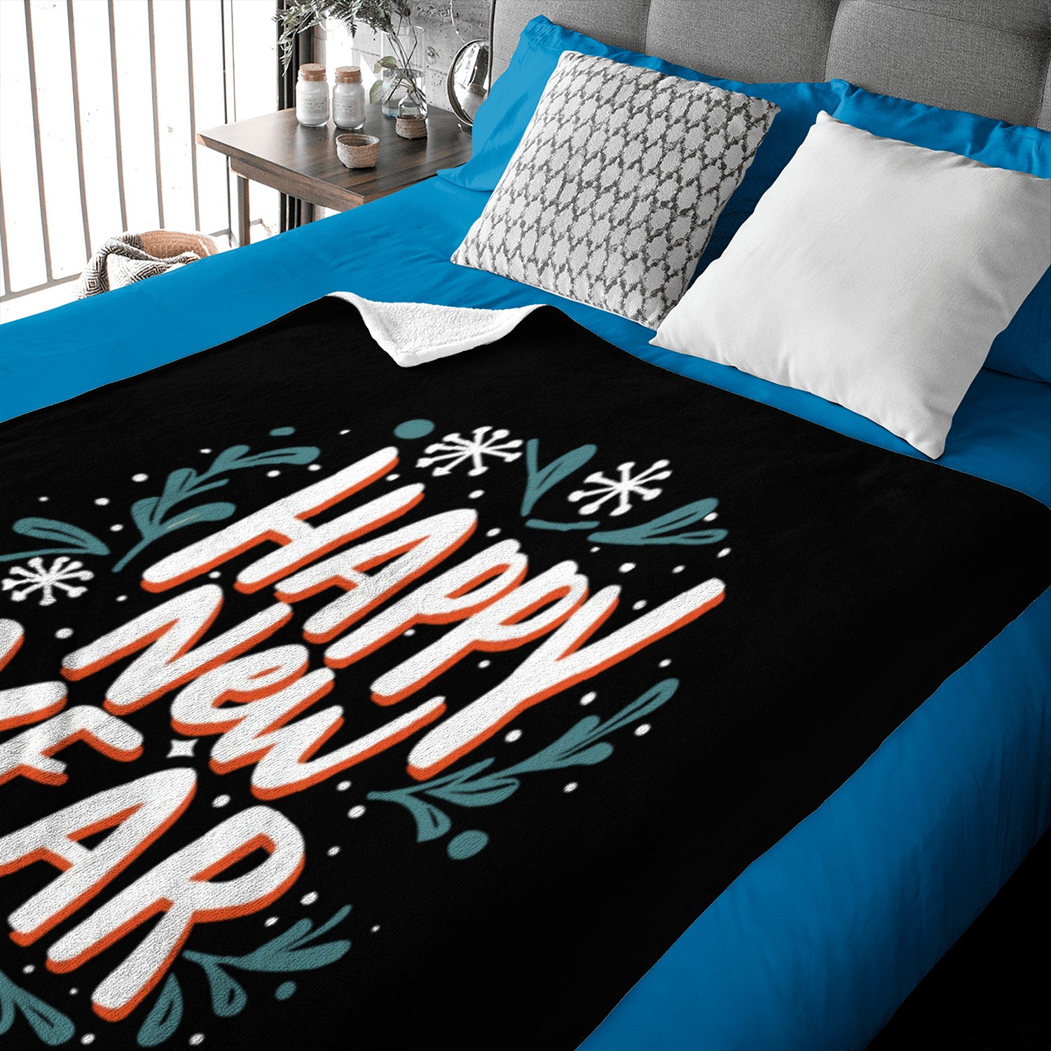 Happy New Year Typography design Baby Blankets