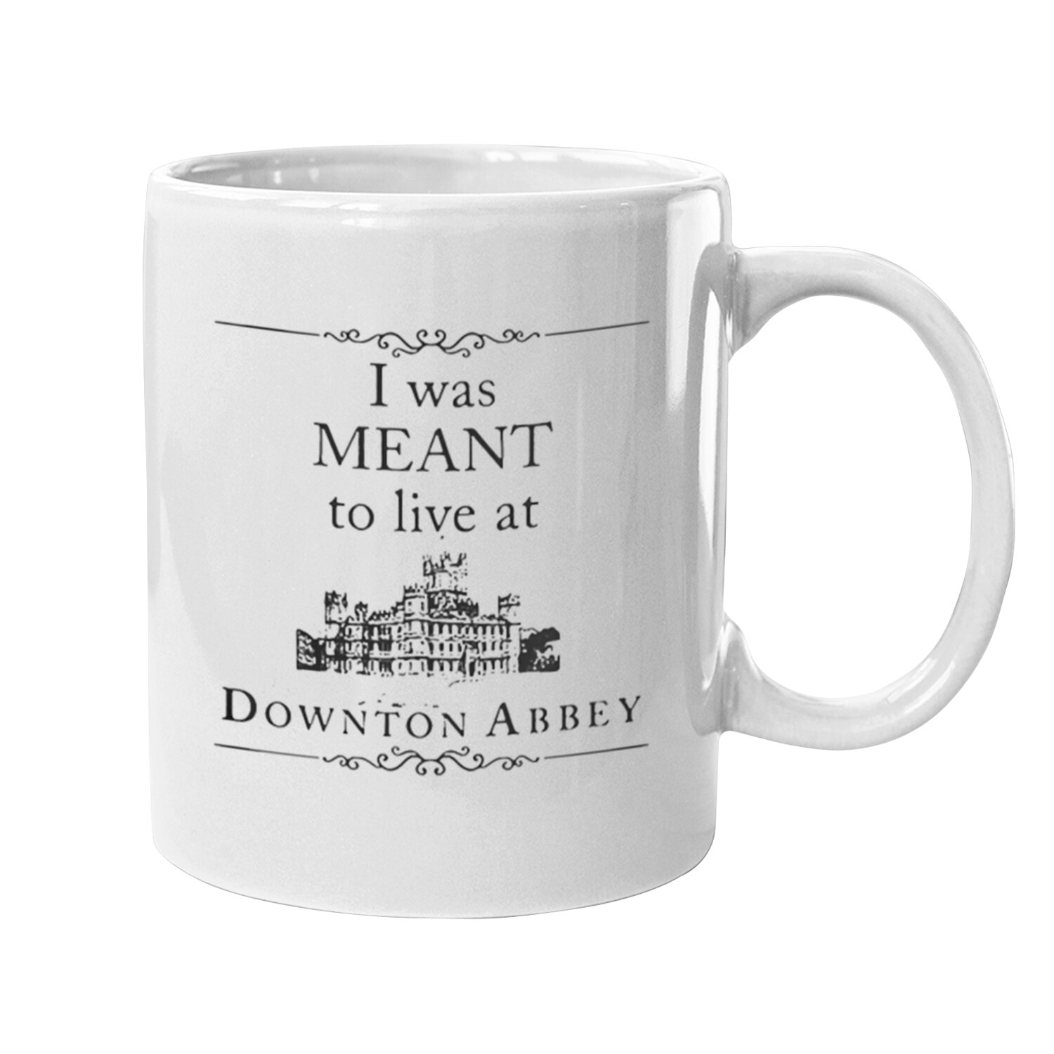 I Was MEANT To Live At Downton Abbey Mugs