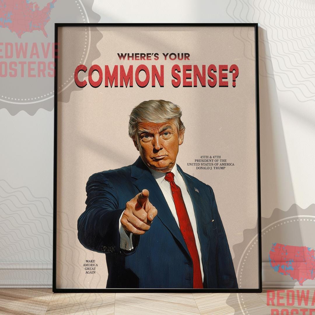 President Donald Trump Vintage Poster, President Donald Trump, Home Decor, USA, Conservative Poster, MAGA Poster, Patriot Poster, Art,