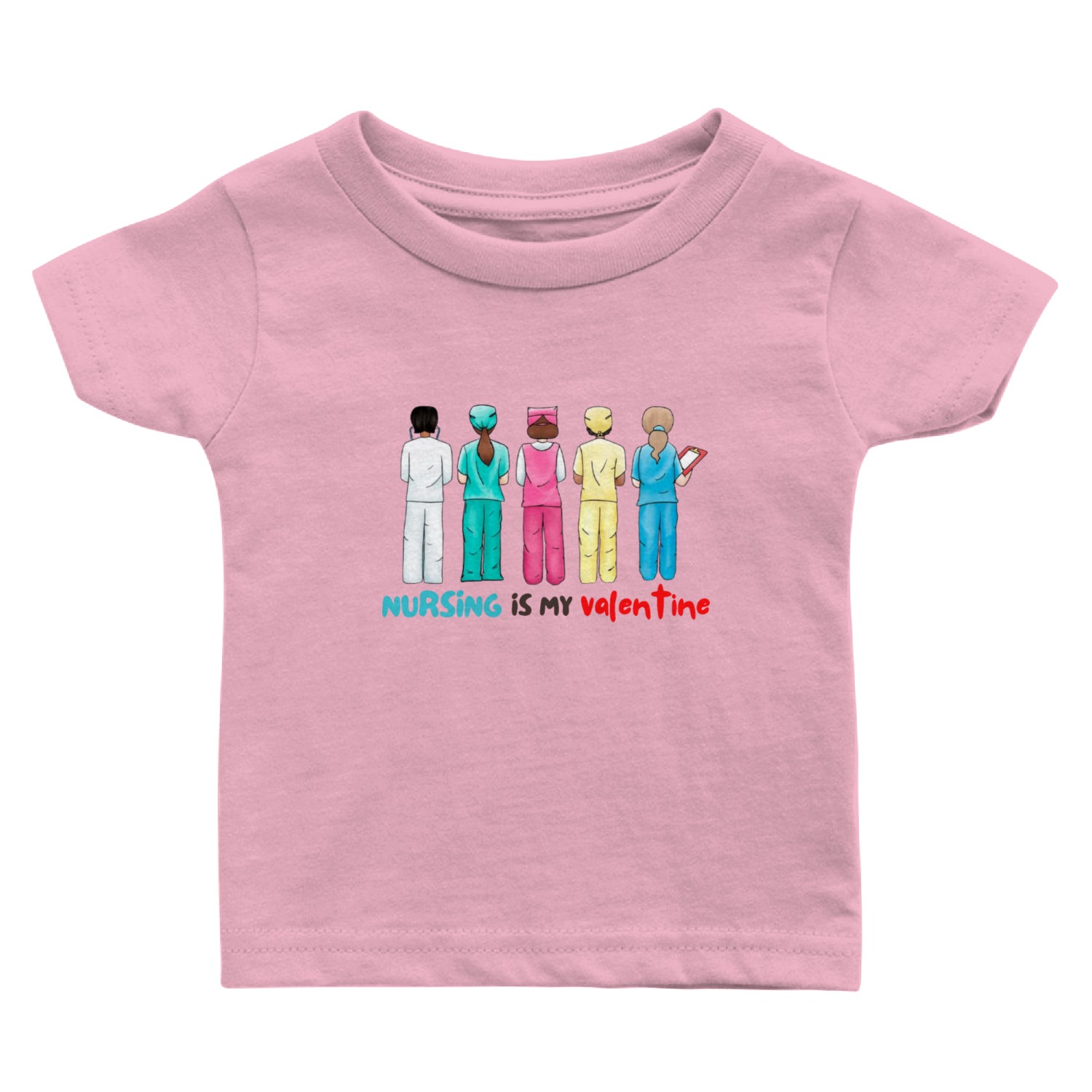 Nursing is my valentine Baby T Shirts