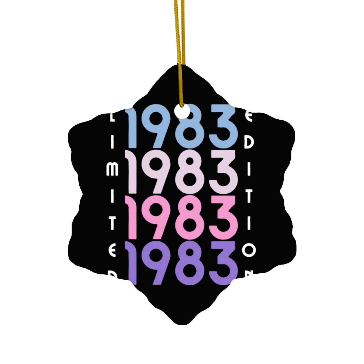 40 Years Vintage 1983 Retro 40th Birthday Ceramic Ornaments