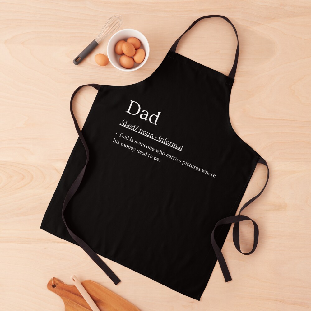 Definition of dad father dictionary meme joke Apron
