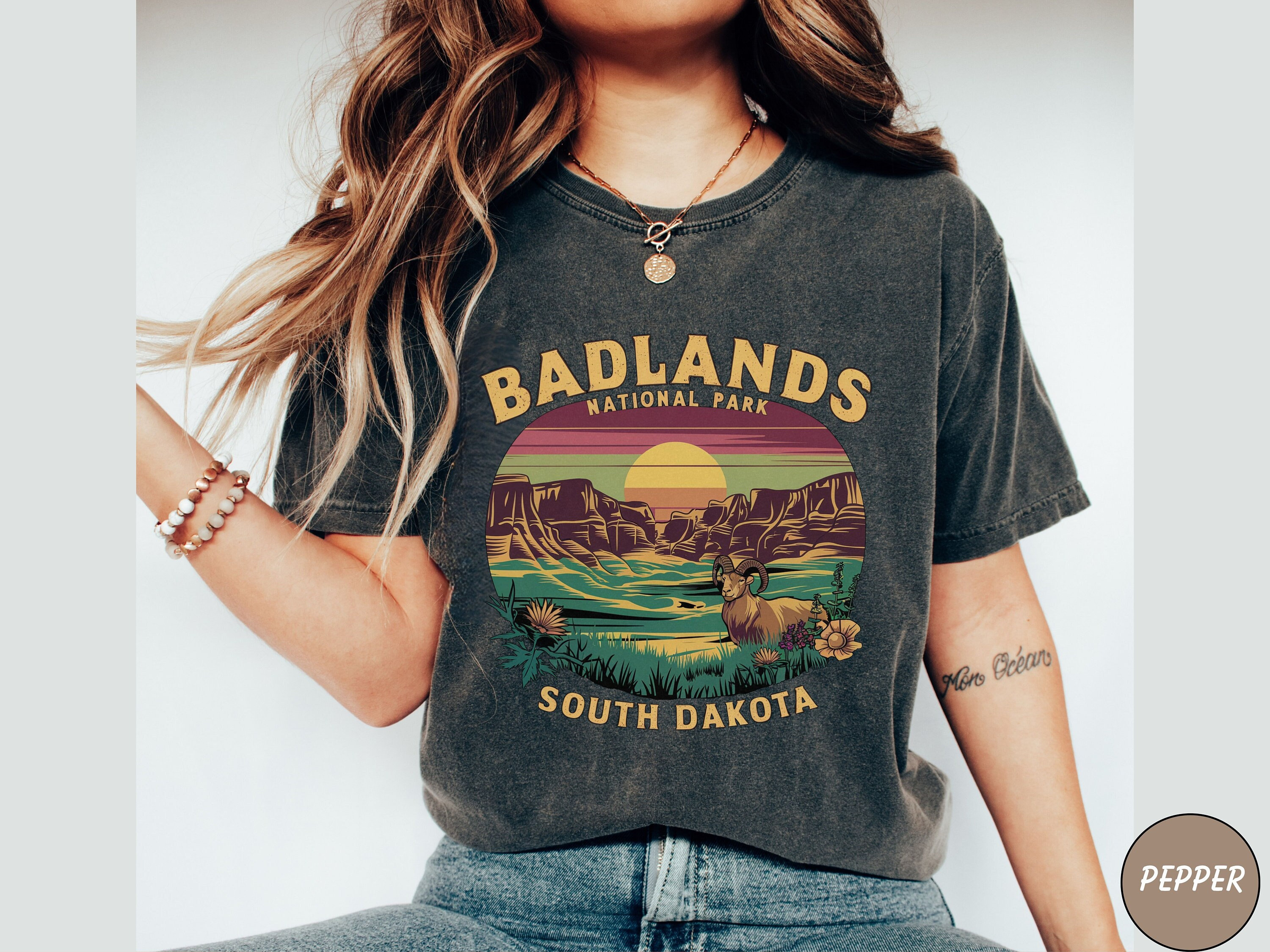 Badlands National Park shirt, Vintage South Dakota tshirt, Badlands National Park gifts, Retro Dakota Shirt, Badlands Tee