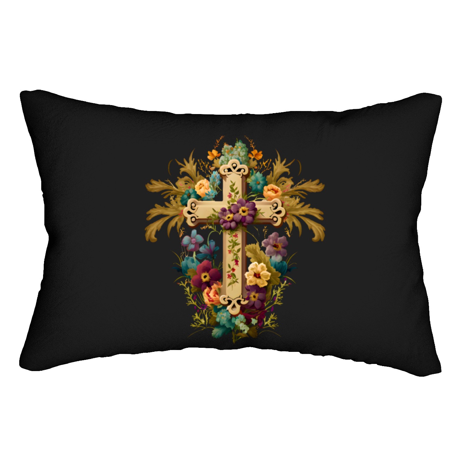 Jesus Cross Painting Lumbar Pillows
