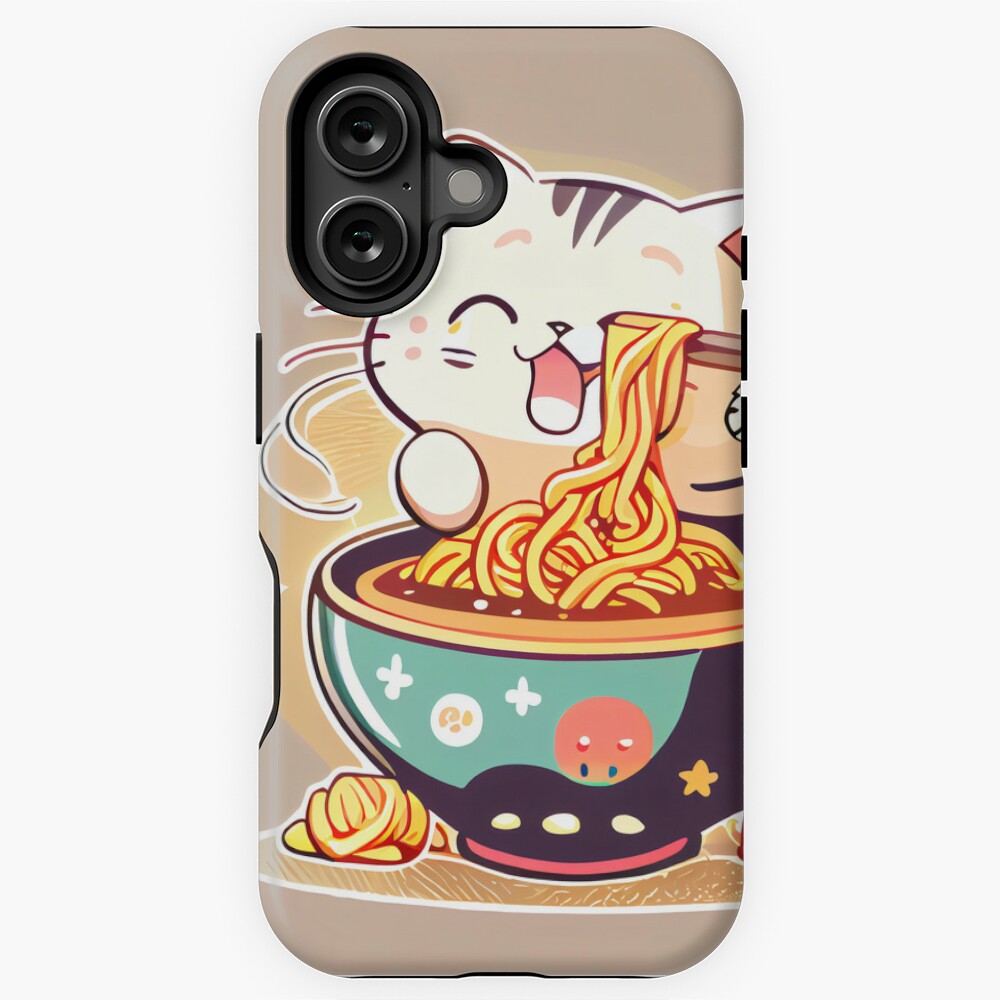 Cat Ramen Noodle Cuteness! Yummy! iPhone Case