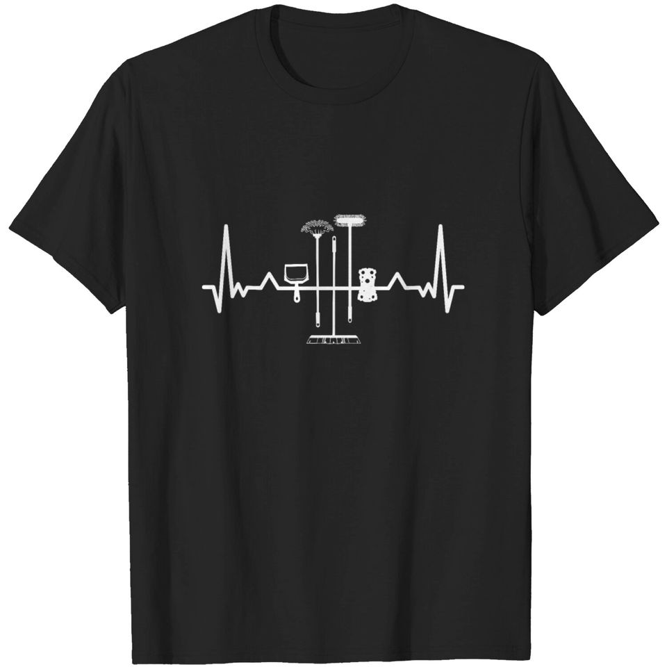 Cleaning Heartbeat Housekeeping Gift T Shirt